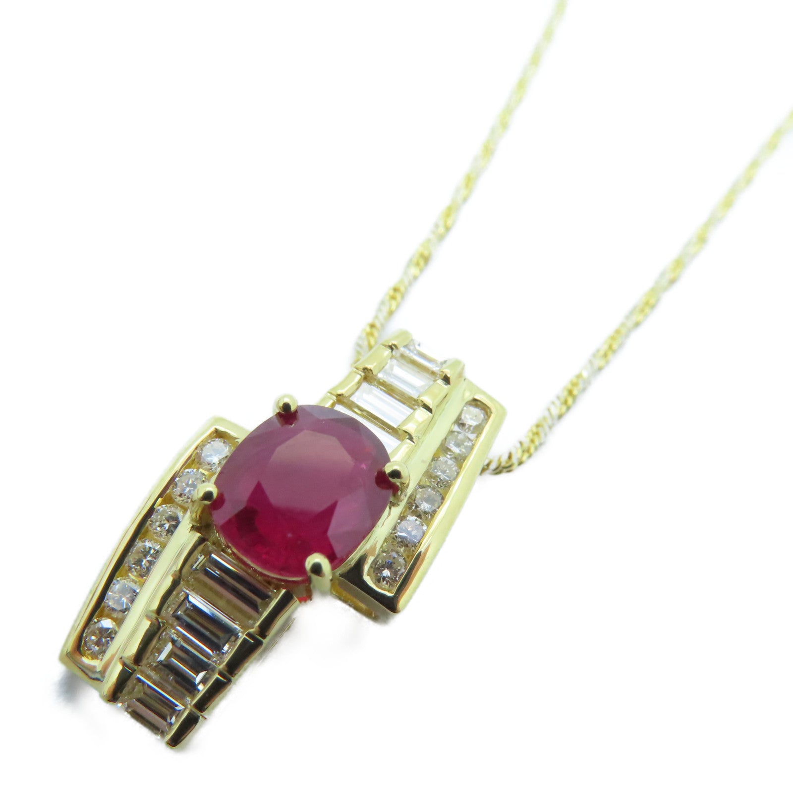 JEWELRY [Sharp Discount] 18K Gold Ruby Necklace Ruby Necklace