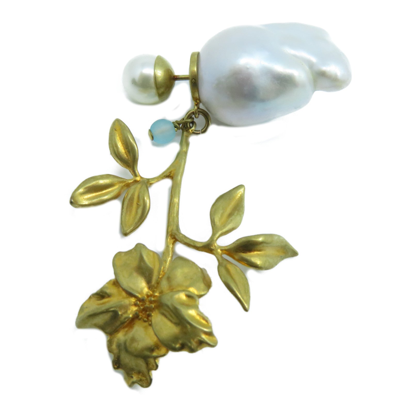 Dior 【激減優惠】金屬Earring耳環白色/金色