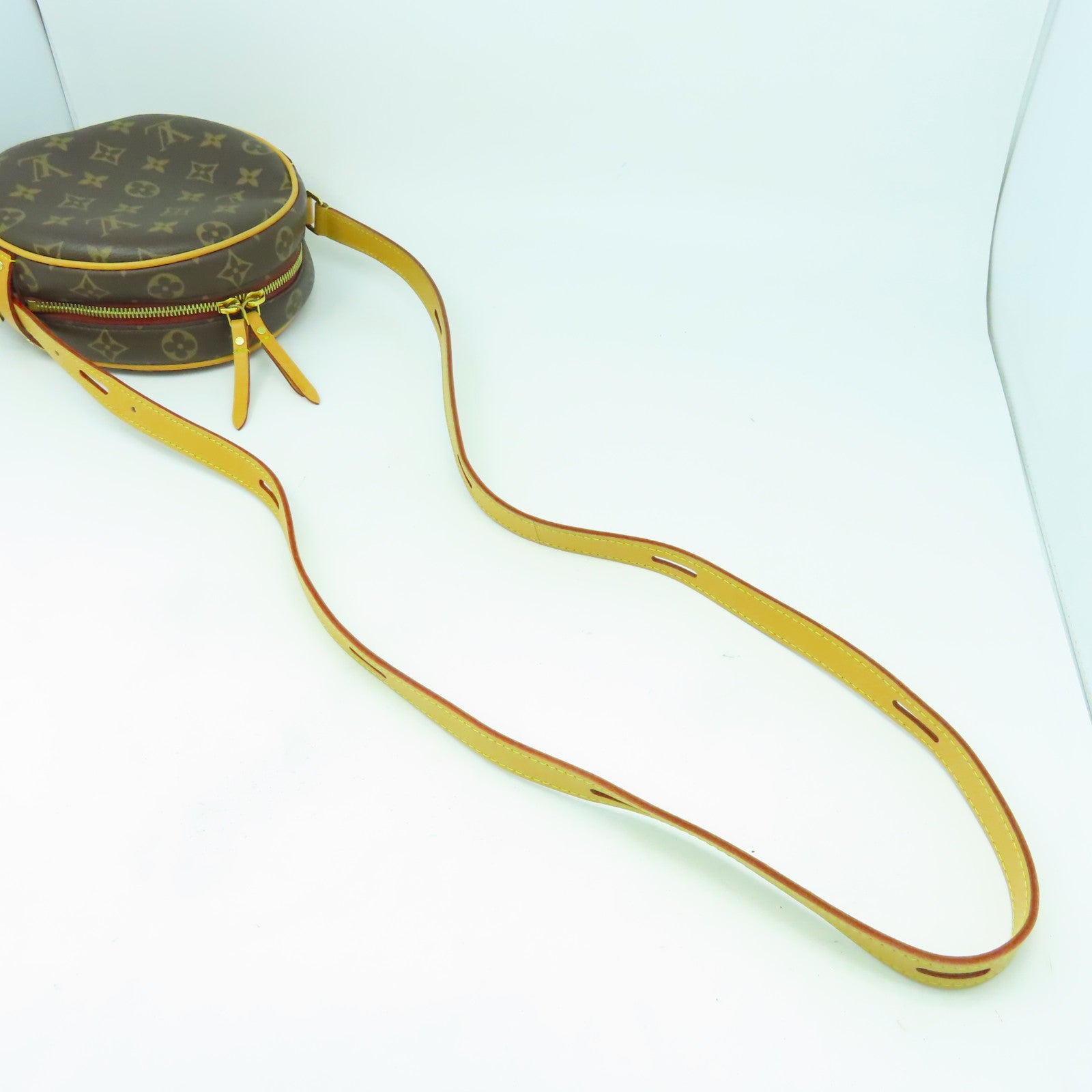 LOUIS VUITTON Monogram Boite Chapeau Souple PM金扣肩背袋啡色