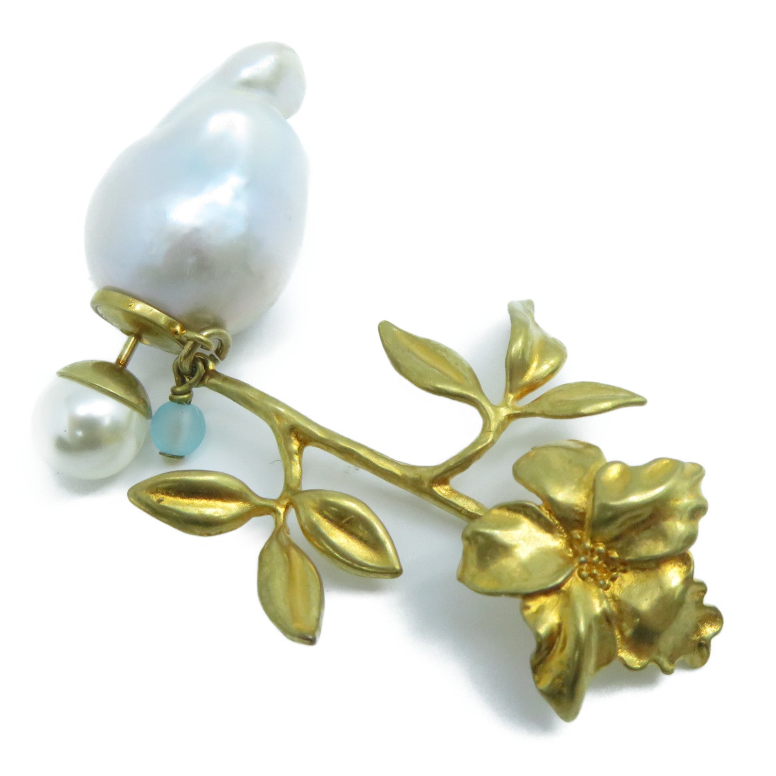 Dior 【激減優惠】金屬Earring耳環白色/金色