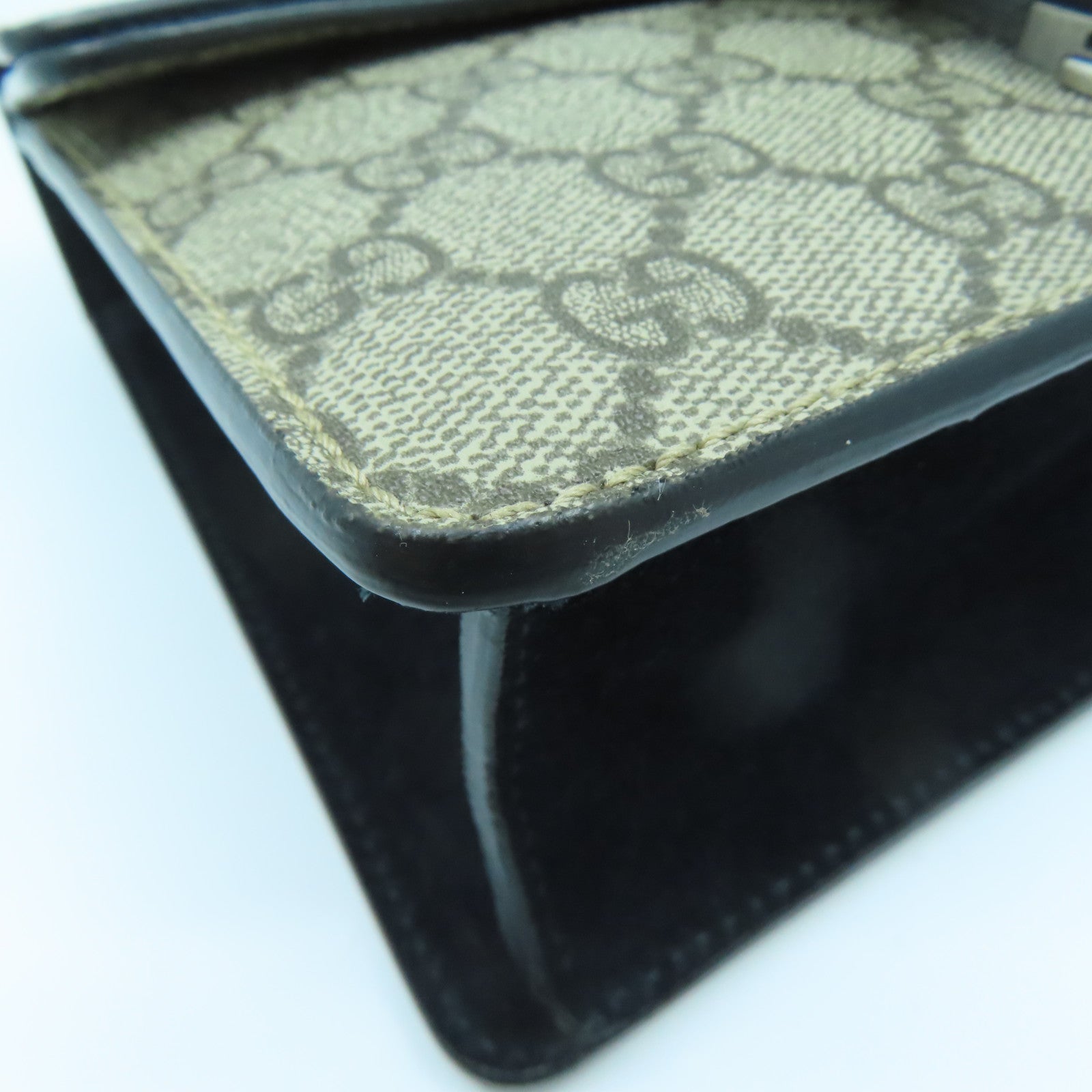 GUCCI 塗層皮革Dionysus Bag銀扣鏈帶肩背袋啡色