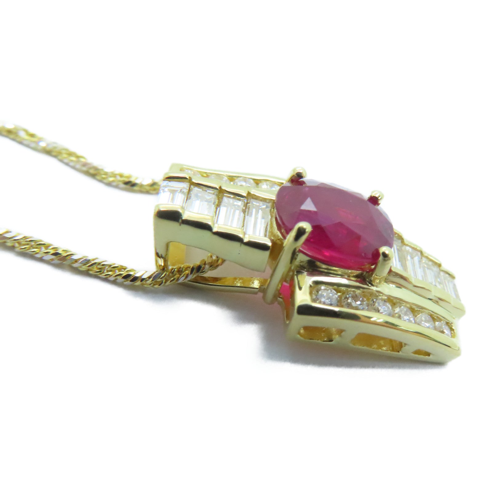 JEWELRY [Sharp Discount] 18K Gold Ruby Necklace Ruby Necklace