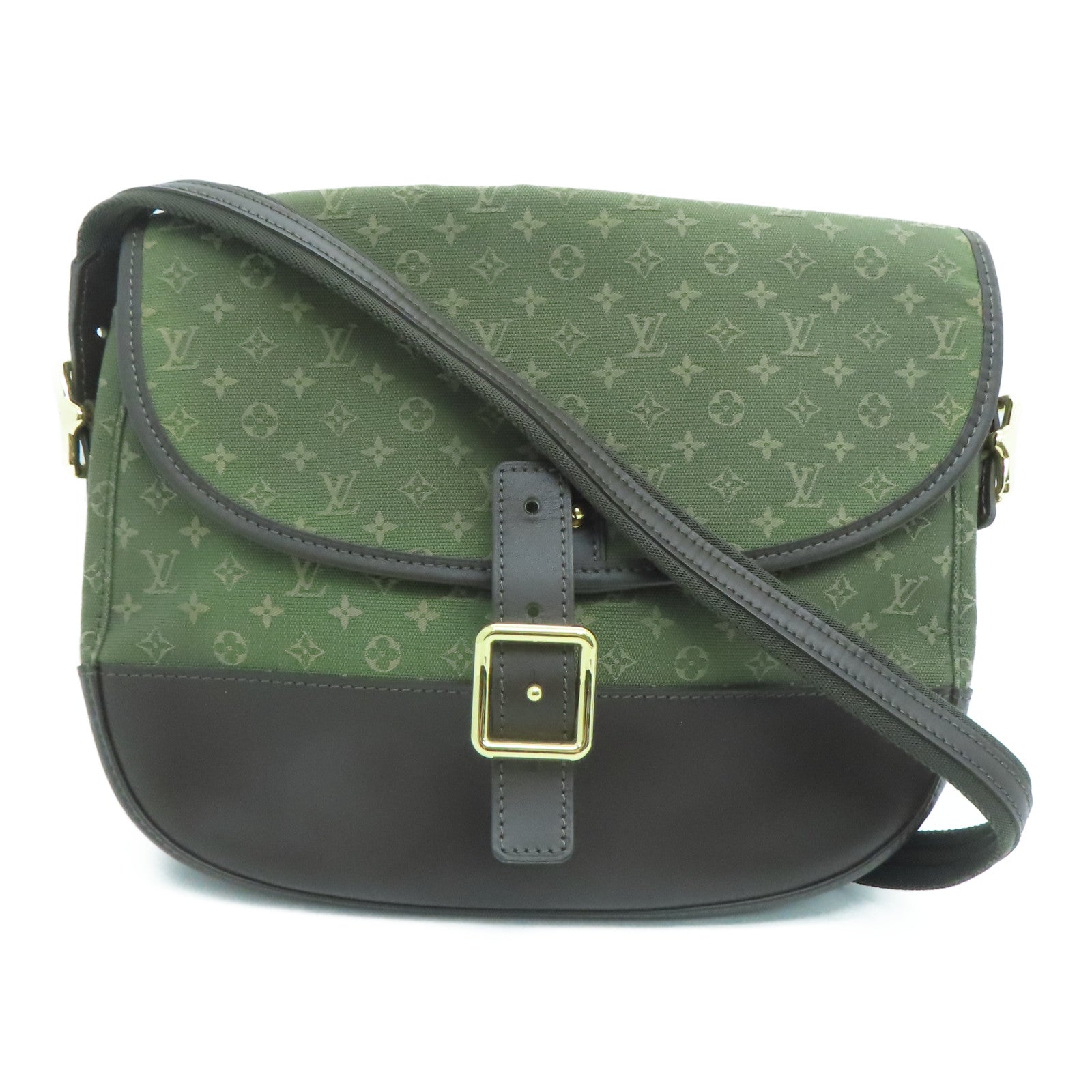 LOUIS VUITTON Monogram Mini Belangere金扣肩背袋绿色