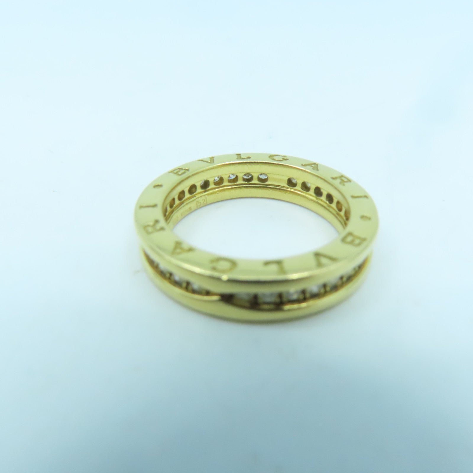 BVLGARI 18K黃金B-zero1鑽石戒指#52/US#6