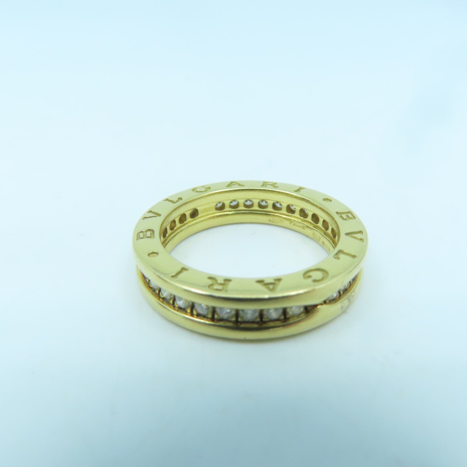 BVLGARI 18K黃金B-zero1鑽石戒指#52/US#6