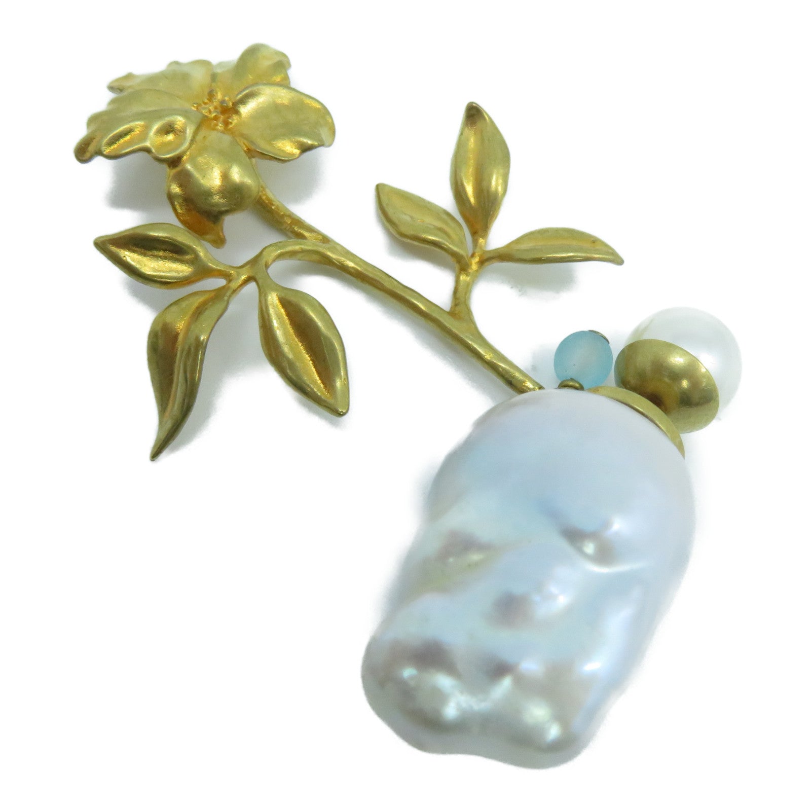 Dior 【激減優惠】金屬Earring耳環白色/金色