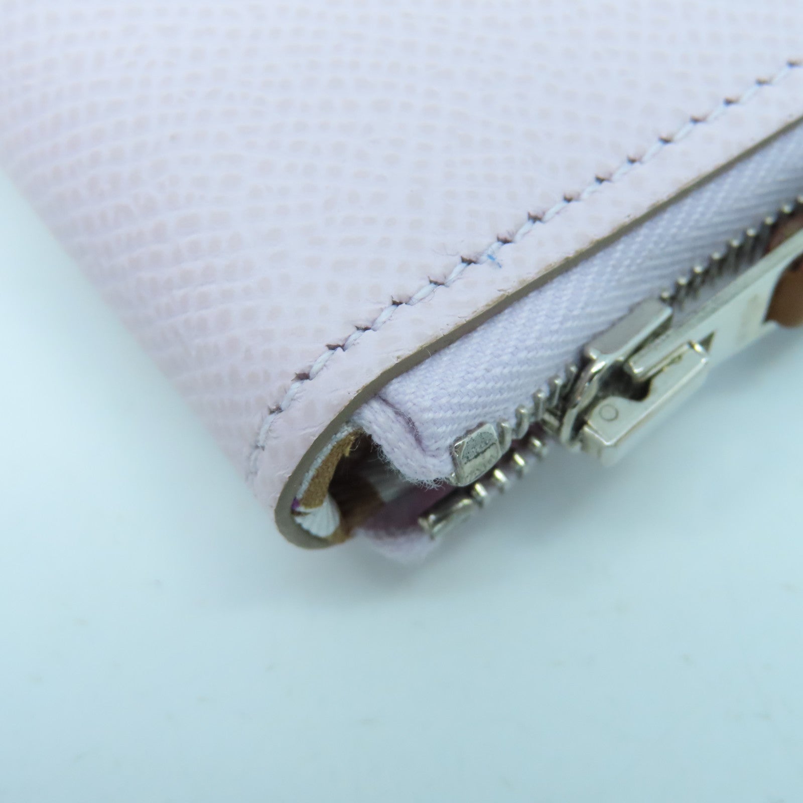 HERMES Veau Epsom Leather Azap Classique Wallet Silver Buckle Long Wallet Purple