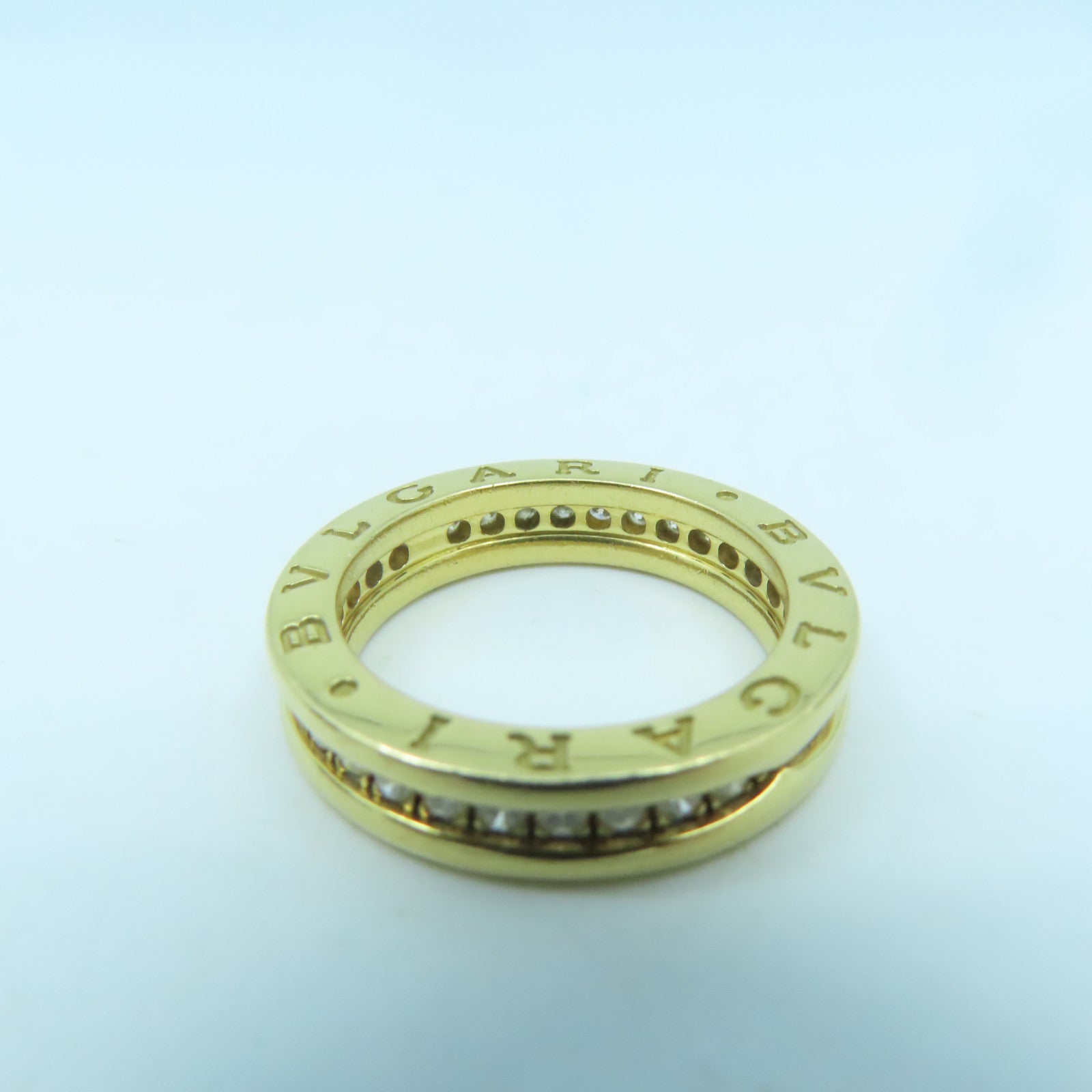 BVLGARI 18K黃金B-zero1鑽石戒指#52/US#6