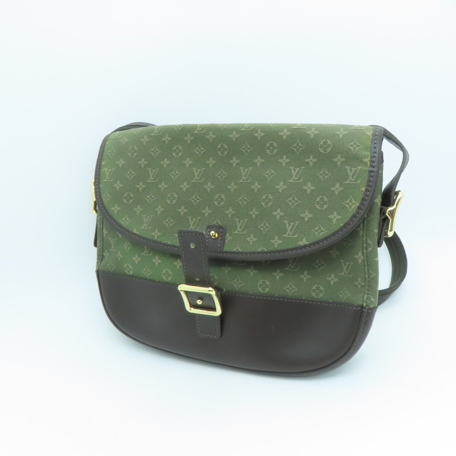 LOUIS VUITTON Monogram Mini Belangere金扣肩背袋绿色