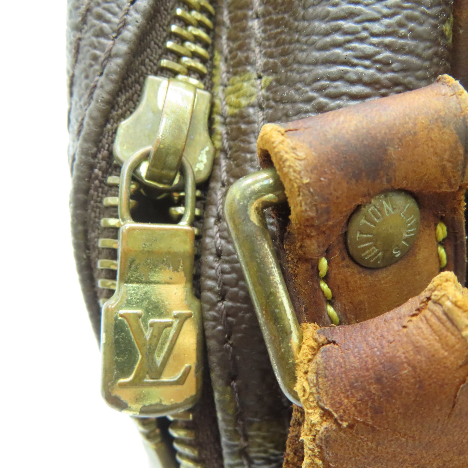 LOUIS VUITTON 【激減優惠】Monogram Reporter金扣肩背袋棕色