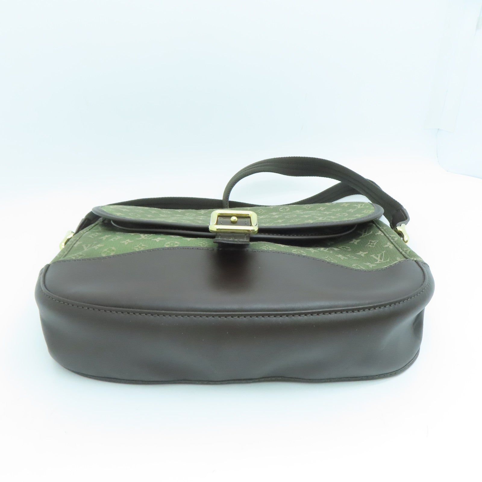 LOUIS VUITTON Monogram Mini Belangere金扣肩背袋绿色