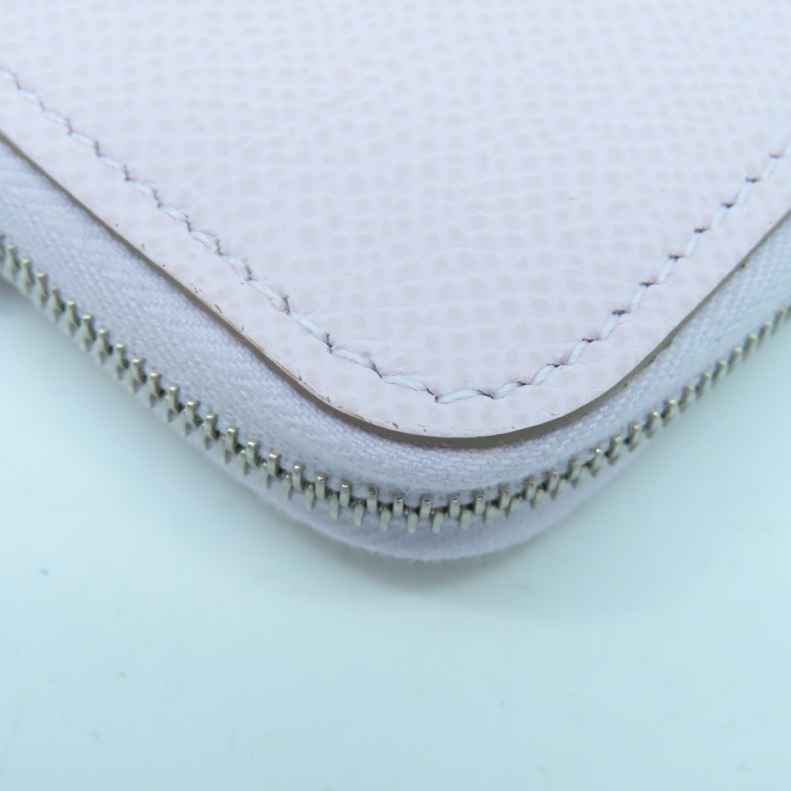 HERMES Veau Epsom Leather Azap Classique Wallet Silver Buckle Long Wallet Purple