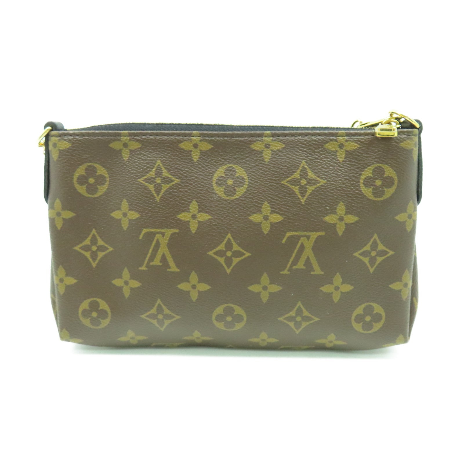 LOUIS VUITTON Monogram Pallas Clutch Bag金扣肩背袋棕色