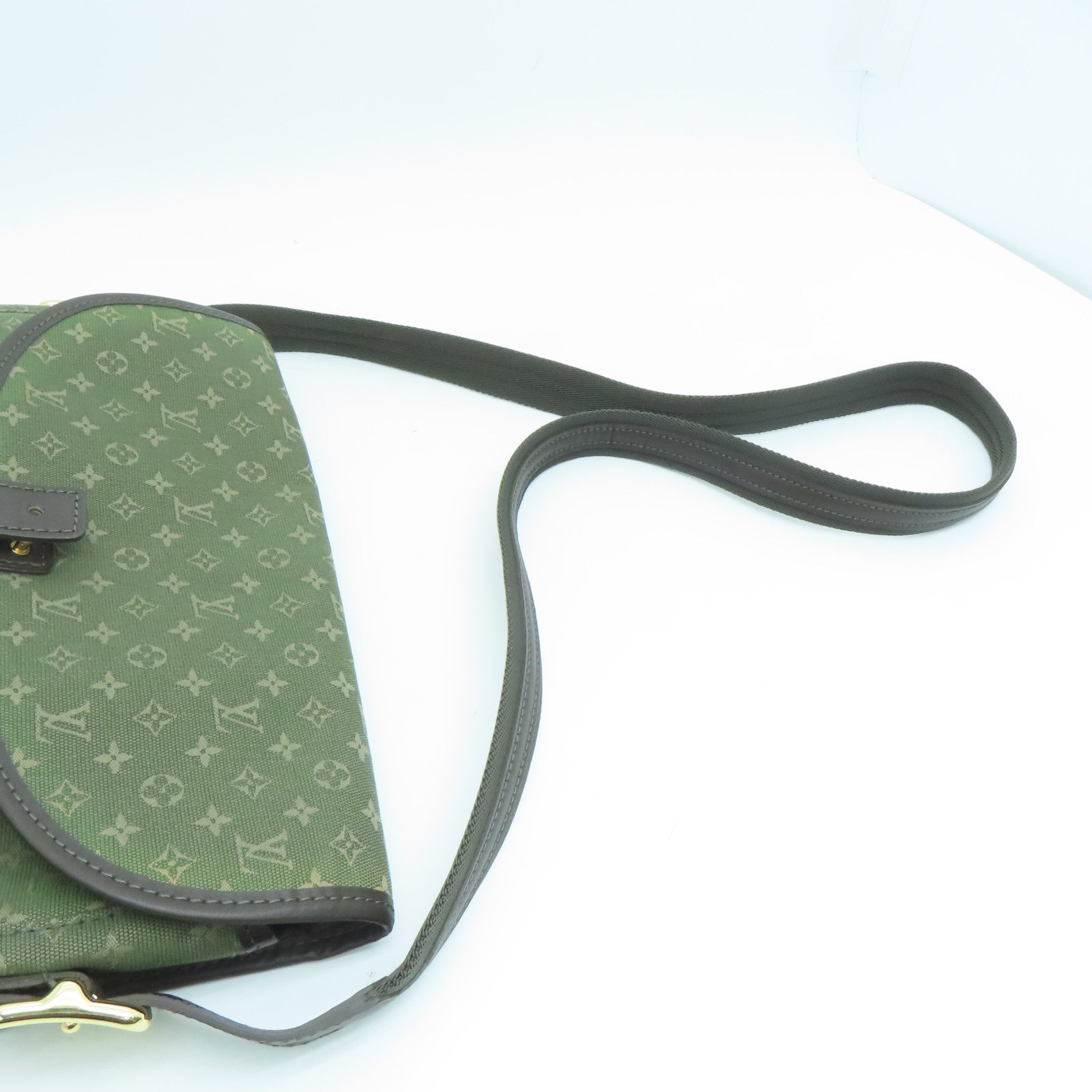 LOUIS VUITTON Monogram Mini Belangere金扣肩背袋绿色