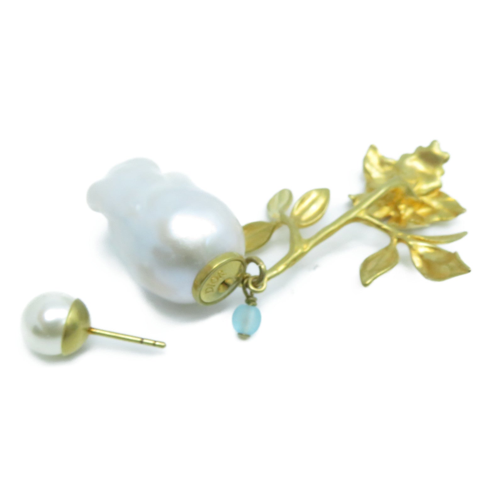 Dior 【激減優惠】金屬Earring耳環白色/金色