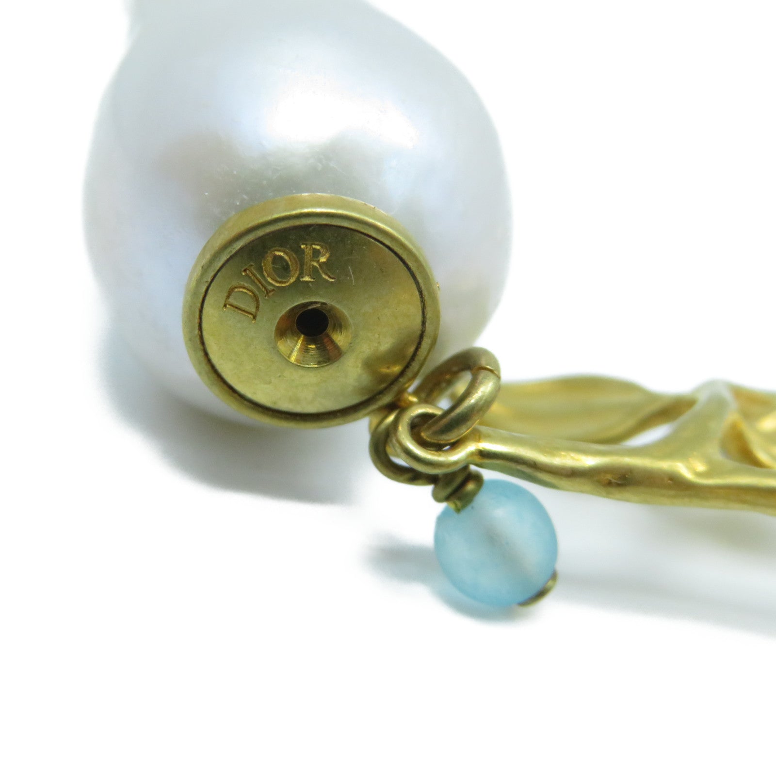 Dior 【激減優惠】金屬Earring耳環白色/金色