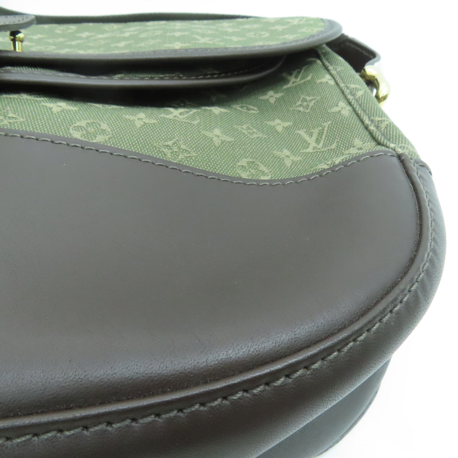 LOUIS VUITTON Monogram Mini Belangere金扣肩背袋绿色