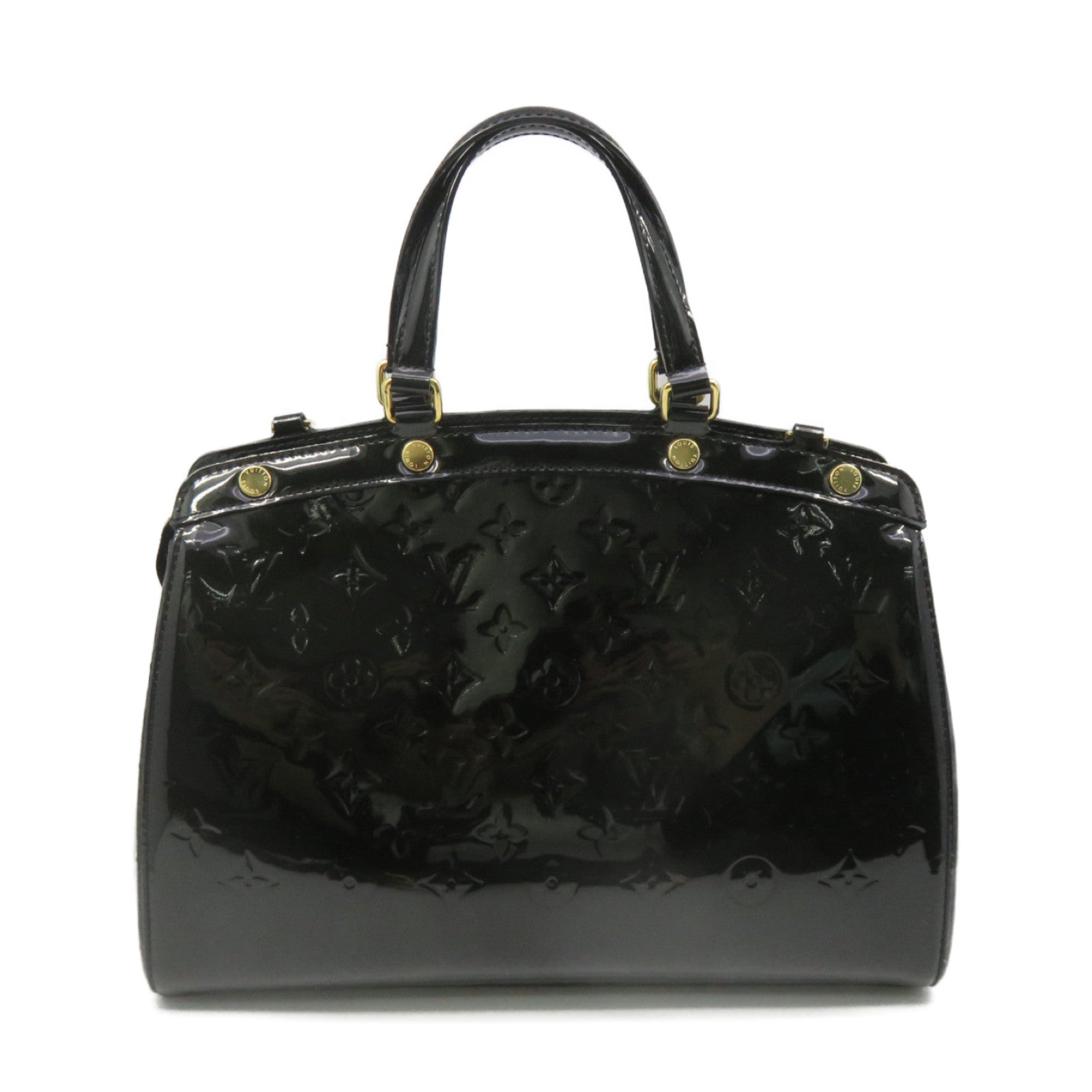 LOUIS VUITTON Vernis Brera MM 2Way Hand Bag手挽肩背两用袋黑色