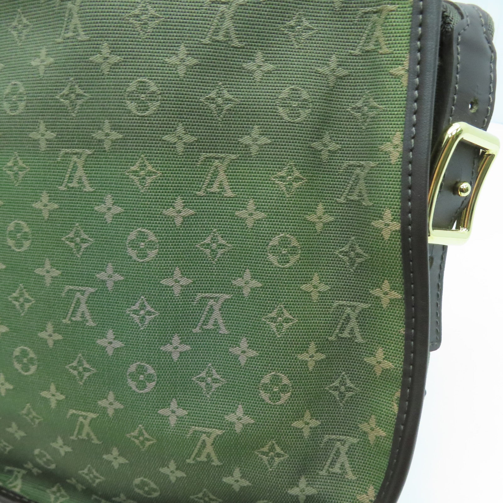 LOUIS VUITTON Monogram Mini Belangere金扣肩背袋绿色