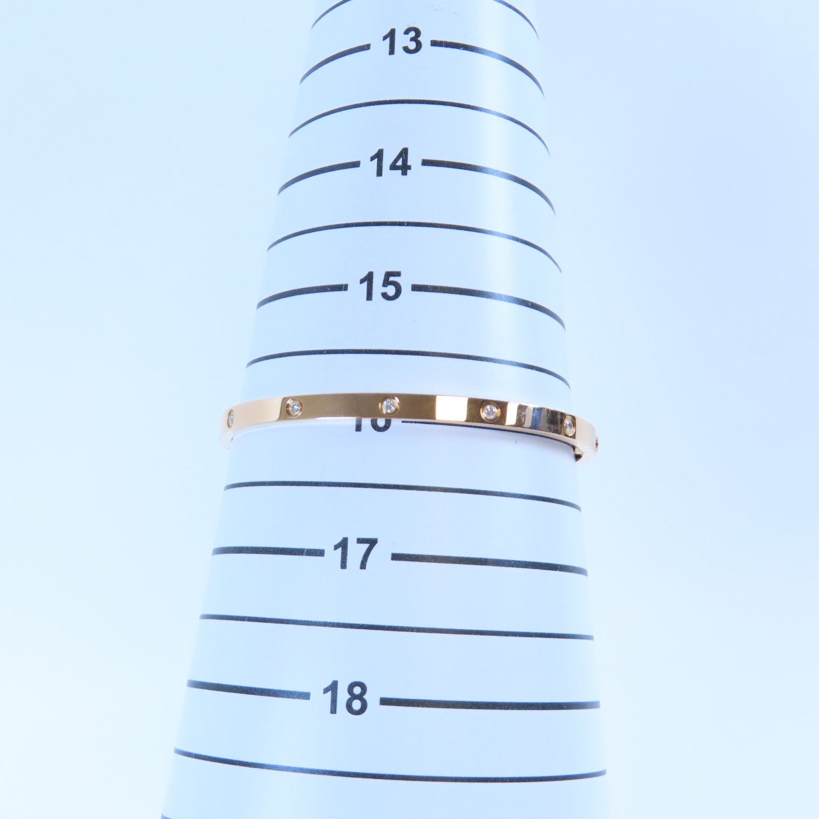 CARTIER 18K玫瑰金Love Bracelet鑽石手鐲Cartier#17