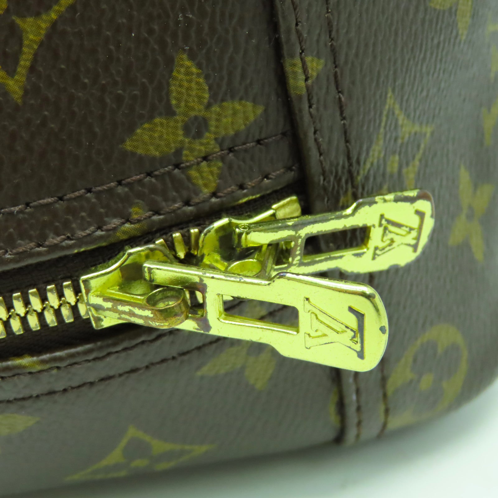 LOUIS VUITTON Monogram Trouville金扣手挽袋啡色
