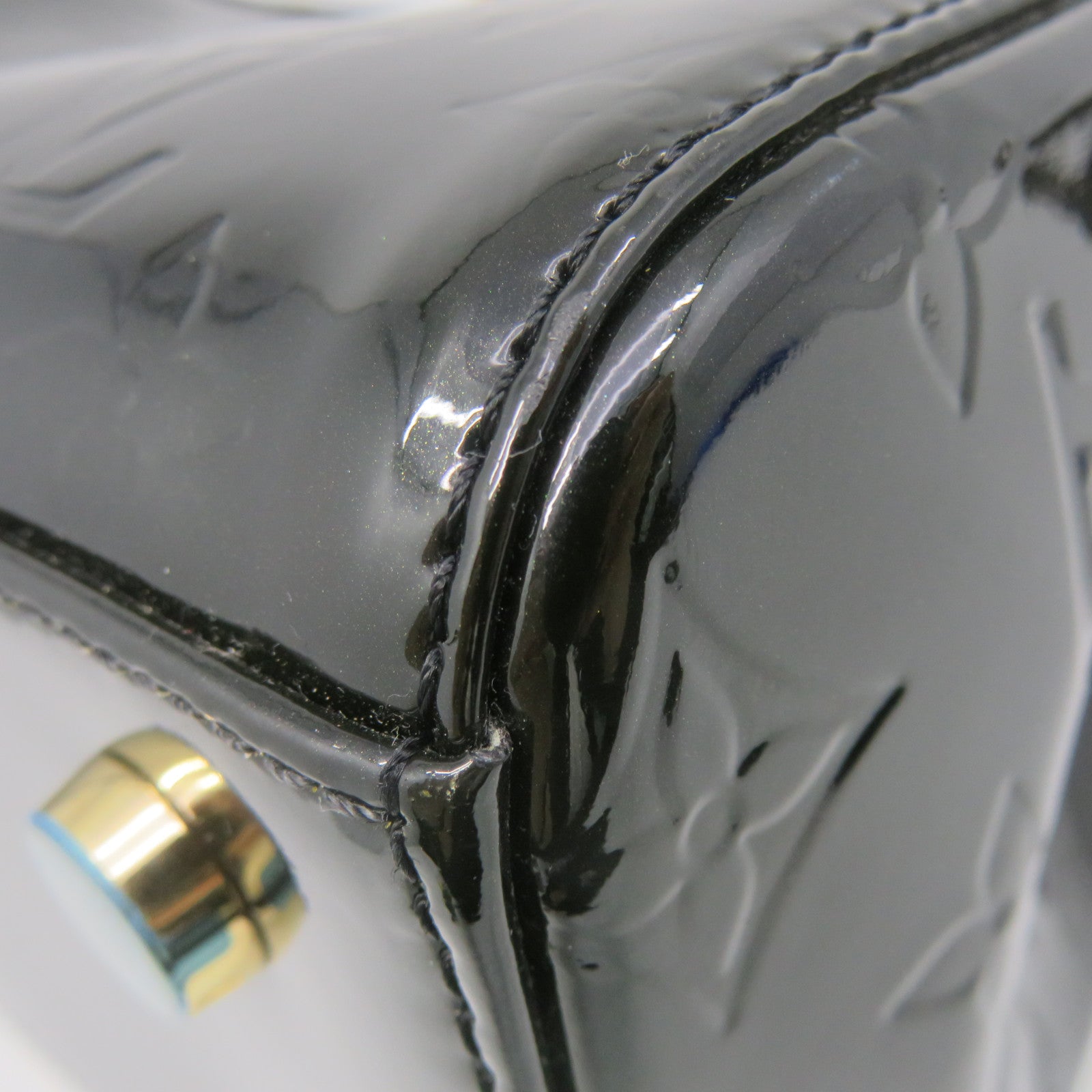 LOUIS VUITTON Vernis Brera MM 2Way Hand Bag手挽肩背两用袋黑色