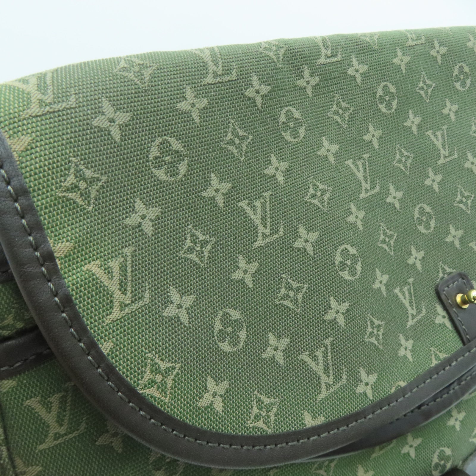 LOUIS VUITTON Monogram Mini Belangere金扣肩背袋绿色