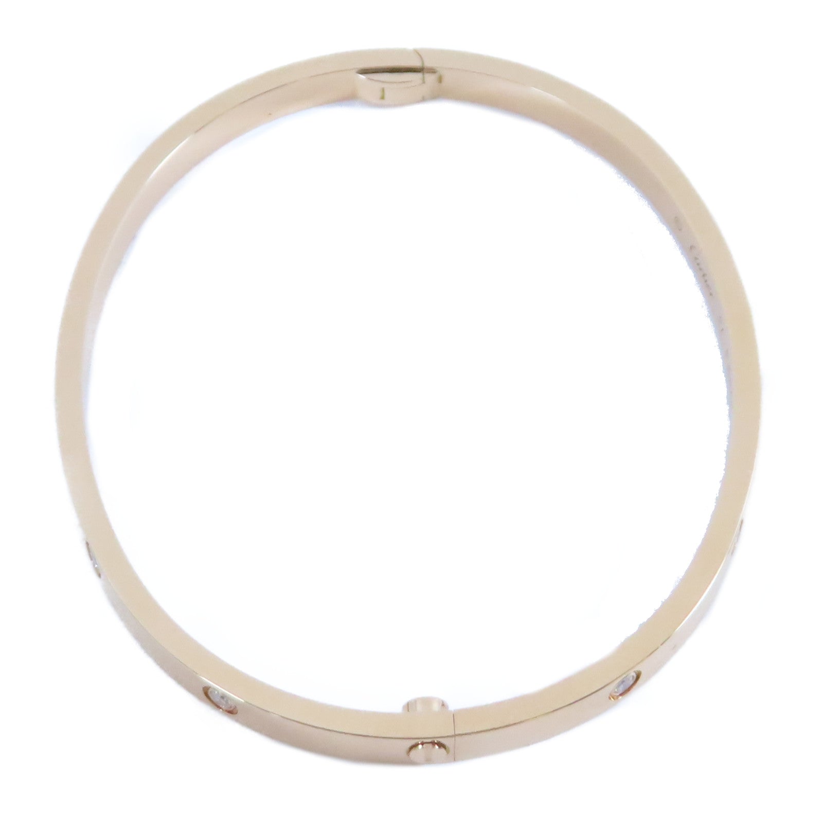 CARTIER 18K玫瑰金Love Bracelet鑽石手鐲Cartier#17