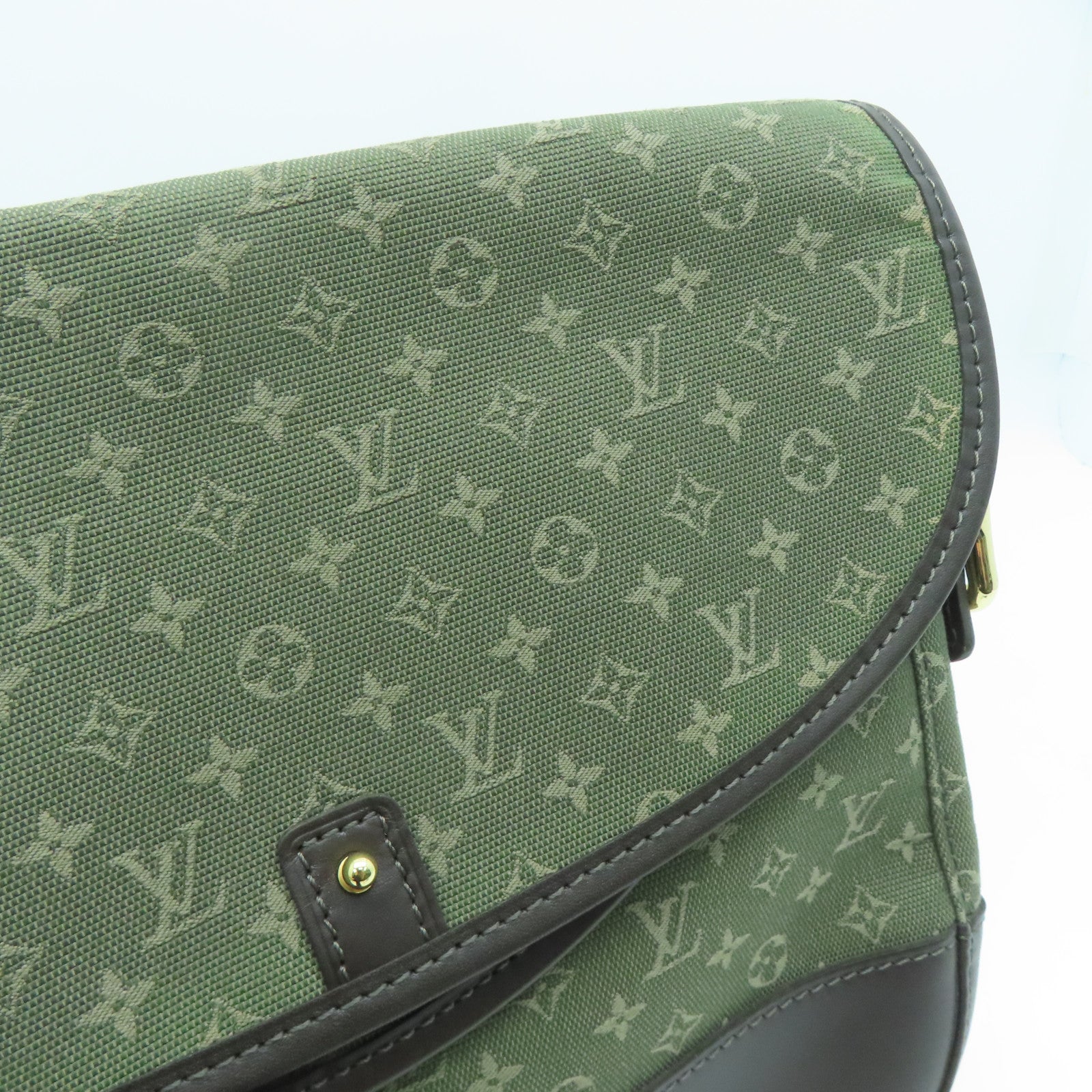 LOUIS VUITTON Monogram Mini Belangere金扣肩背袋绿色
