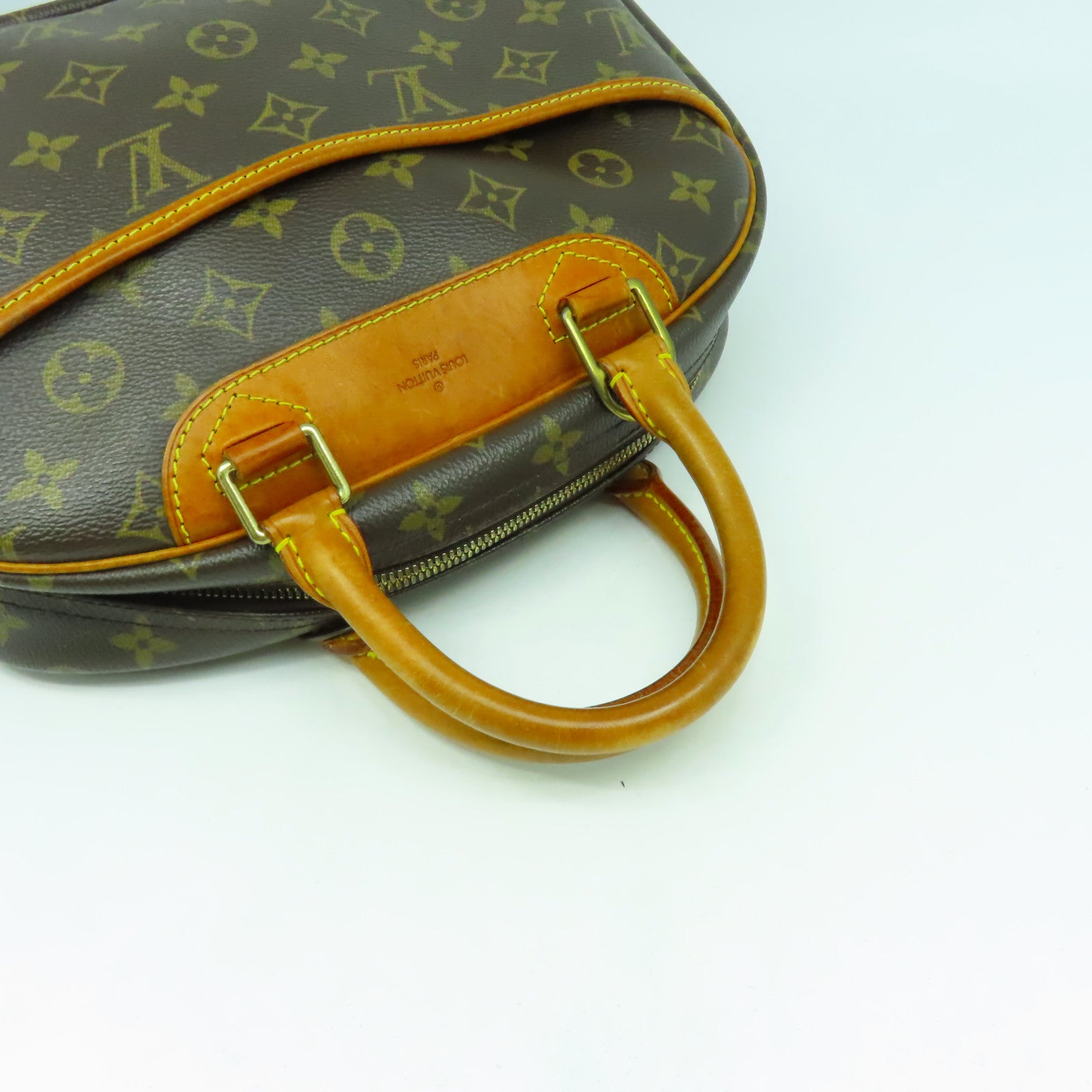 LOUIS VUITTON Monogram Trouville金扣手挽袋啡色