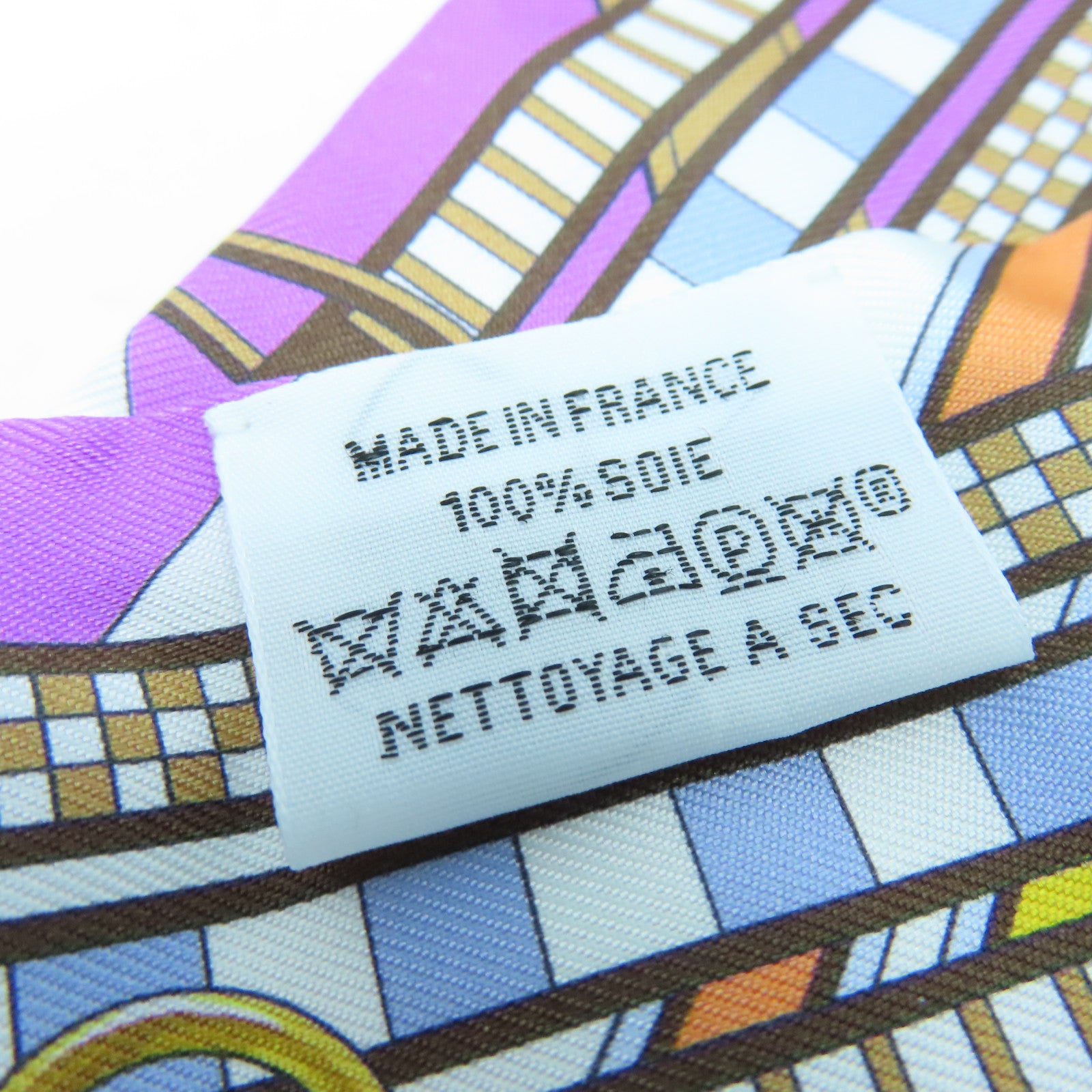 HERMES Silk Twilly Scarf Multicolor