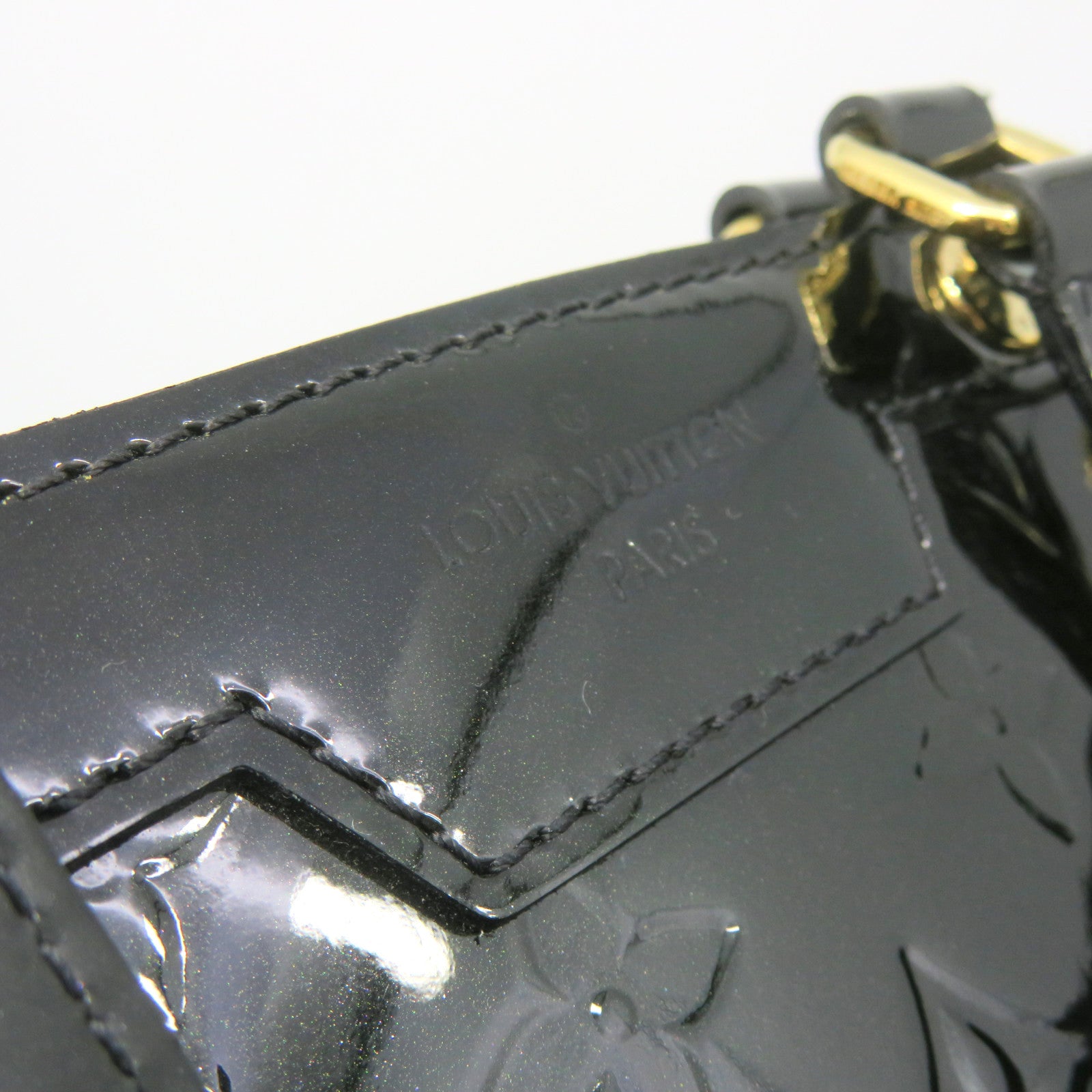 LOUIS VUITTON Vernis Brera MM 2Way Hand Bag手挽肩背两用袋黑色