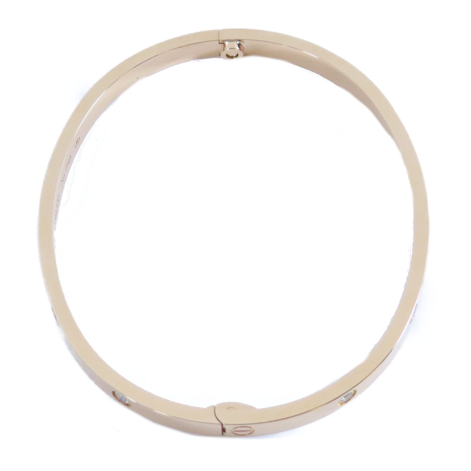 CARTIER 18K玫瑰金Love Bracelet鑽石手鐲Cartier#17