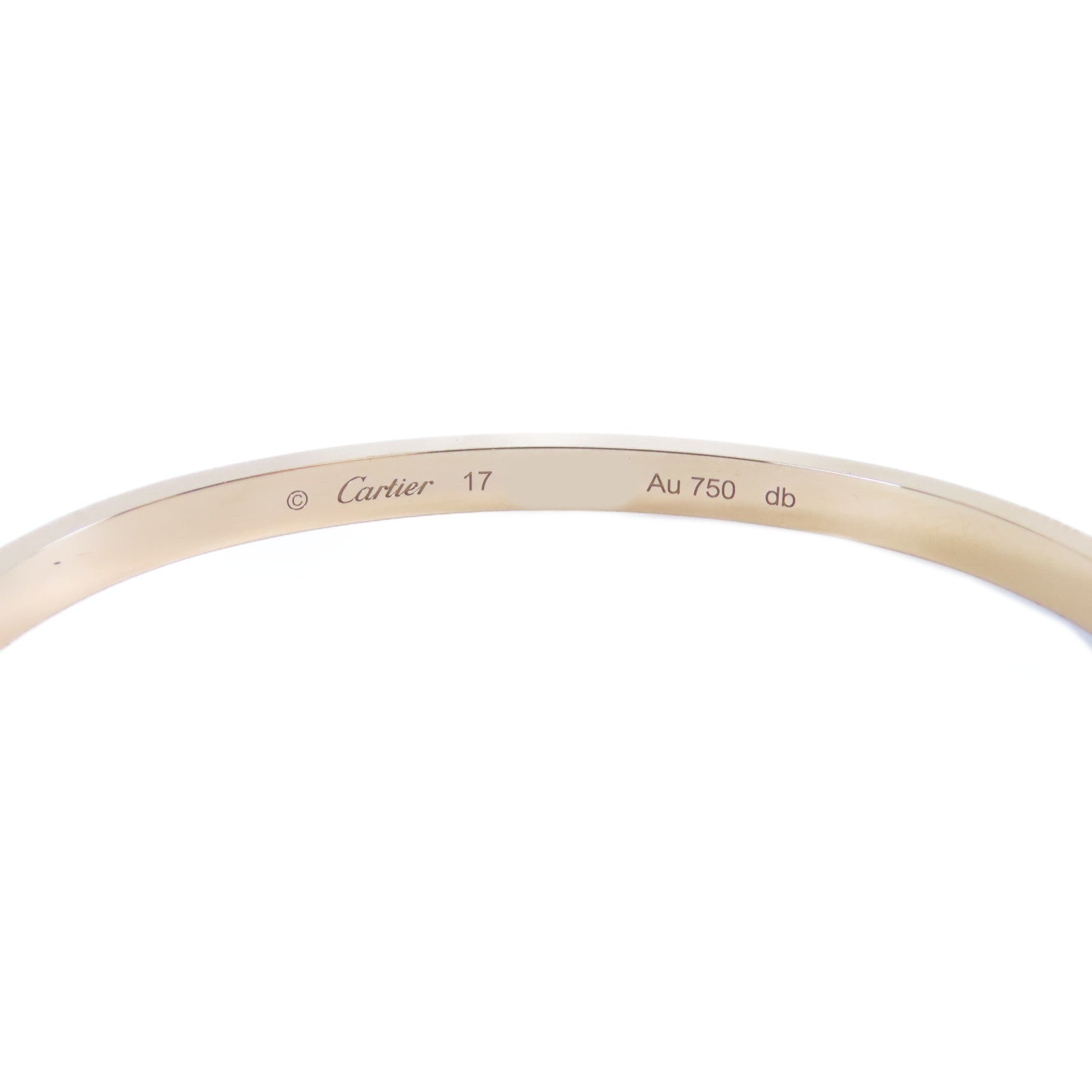 CARTIER 18K玫瑰金Love Bracelet鑽石手鐲Cartier#17