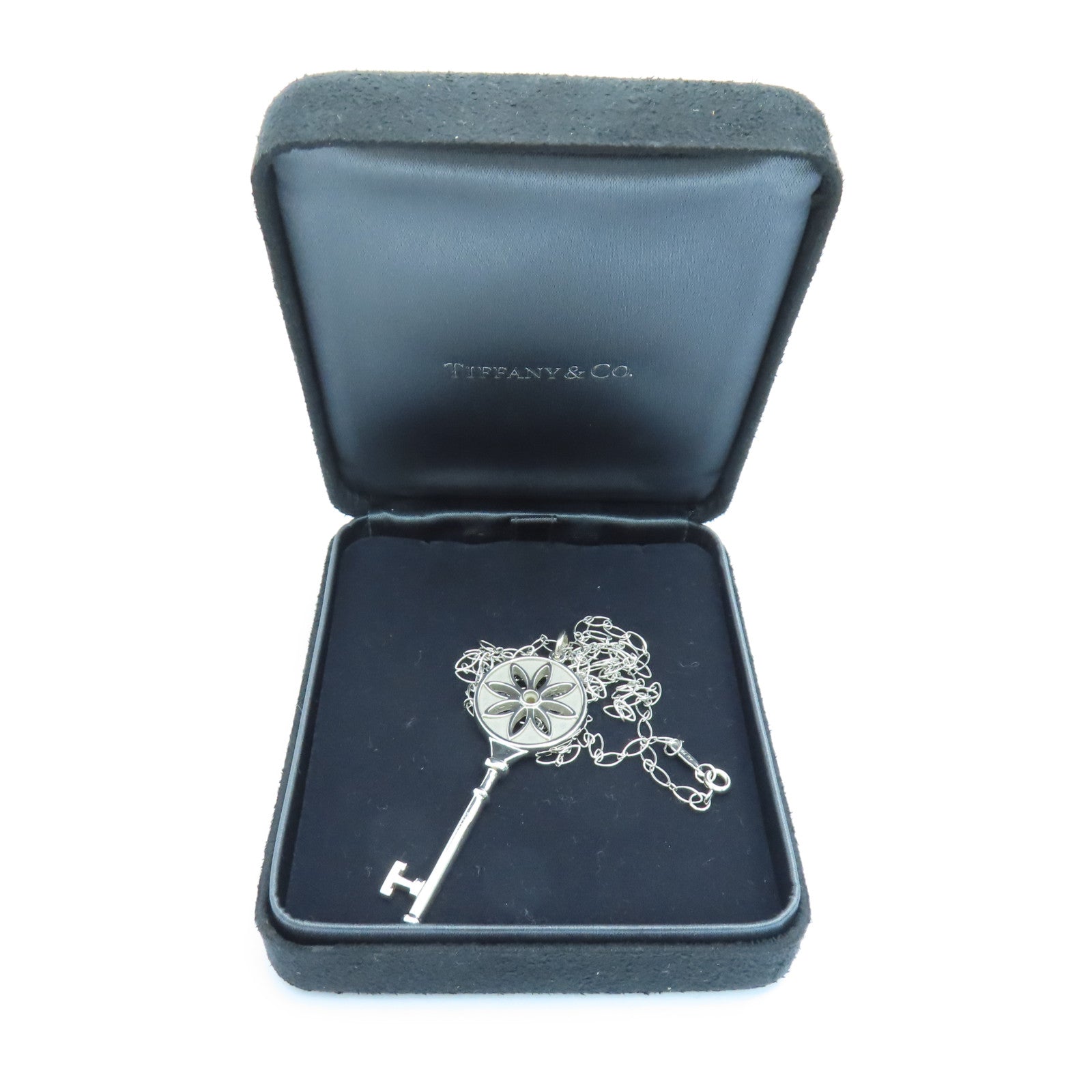 TIFFANY＆CO 18K白金Daisy Key Necklace银色
