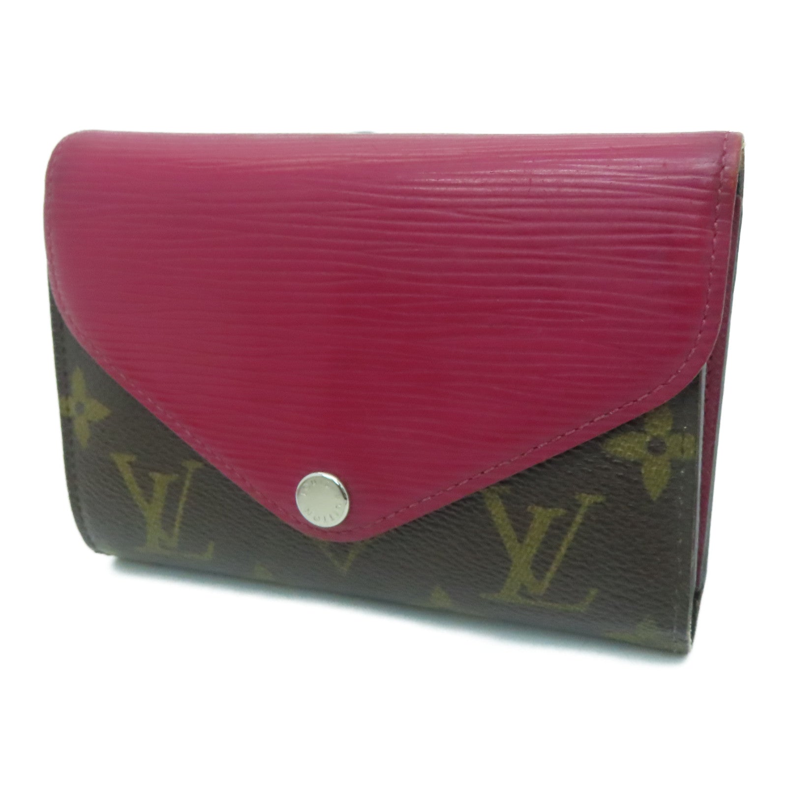 LOUIS VUITTON [Sharp Discount] Monogram/Epi Wallet Silver Buckle Wallet Brown/Red