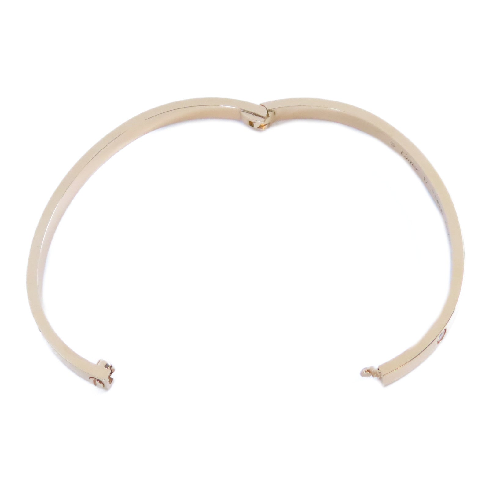 CARTIER 18K玫瑰金Love Bracelet鑽石手鐲Cartier#17