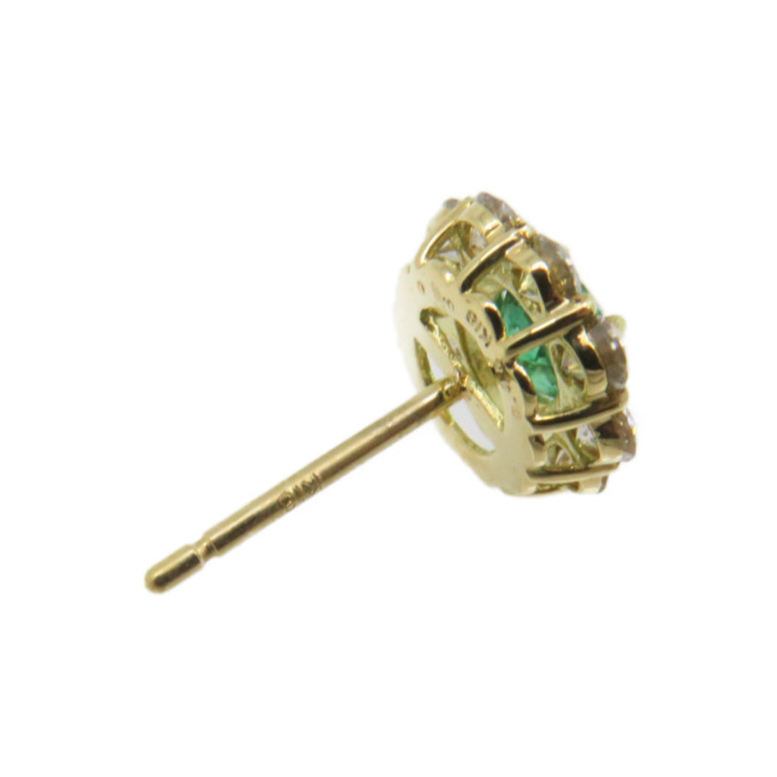JEWELRY 18K黃金/0.60ct綠寶石/0.70ct鑽石Emerald Earrings耳環
