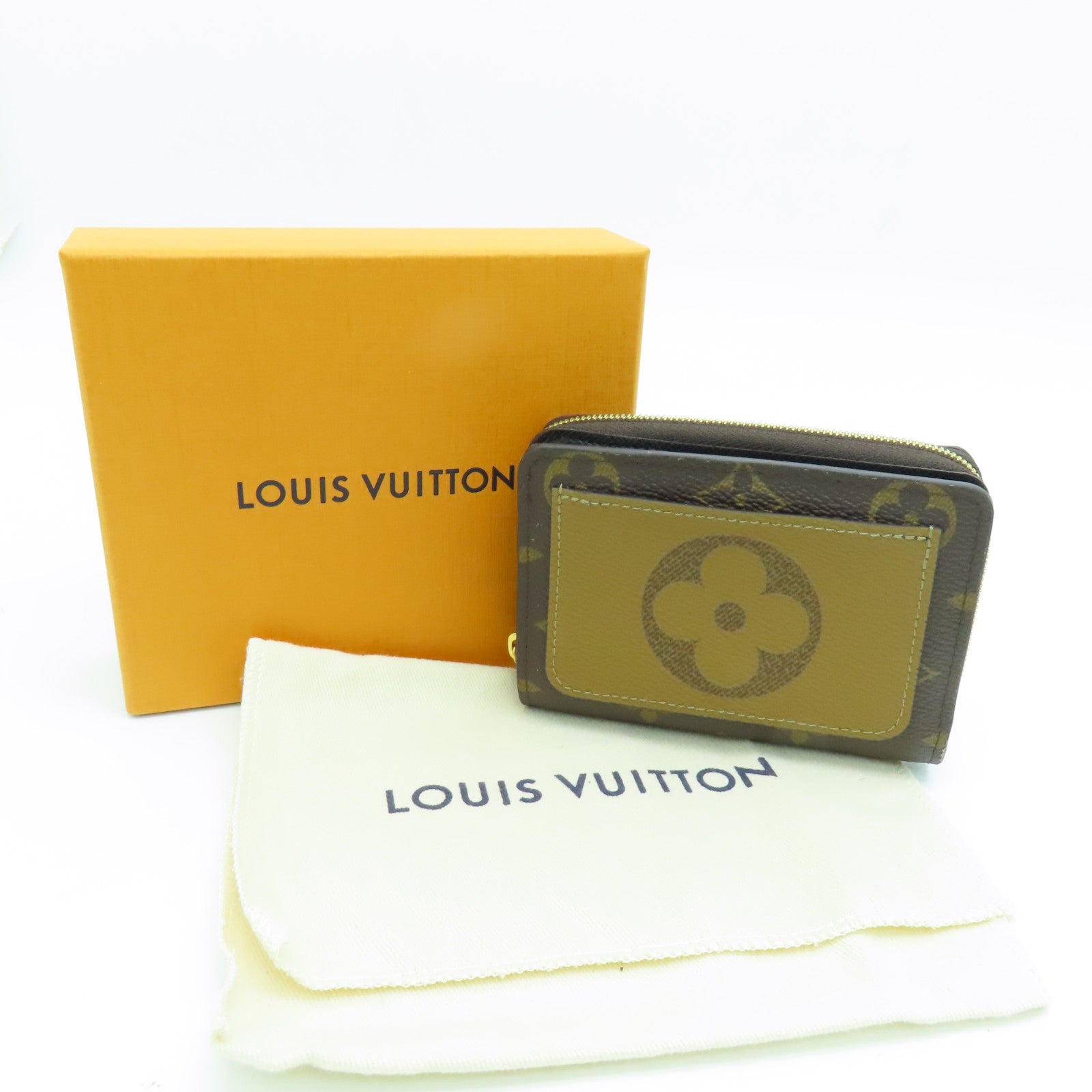 LOUIS VUITTON Monogram Lou Wallet金扣钱包啡色