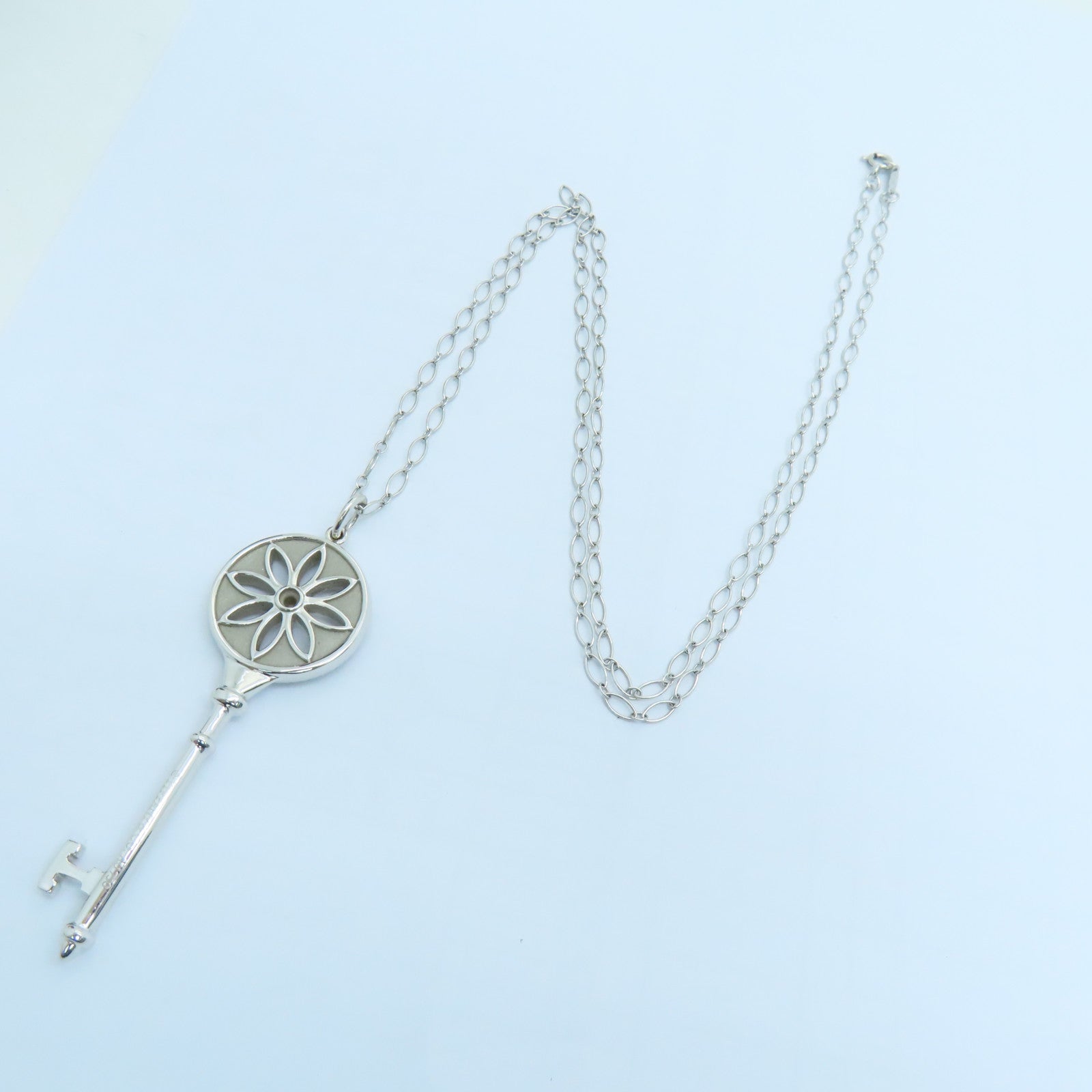 TIFFANY＆CO 18K白金Daisy Key Necklace银色