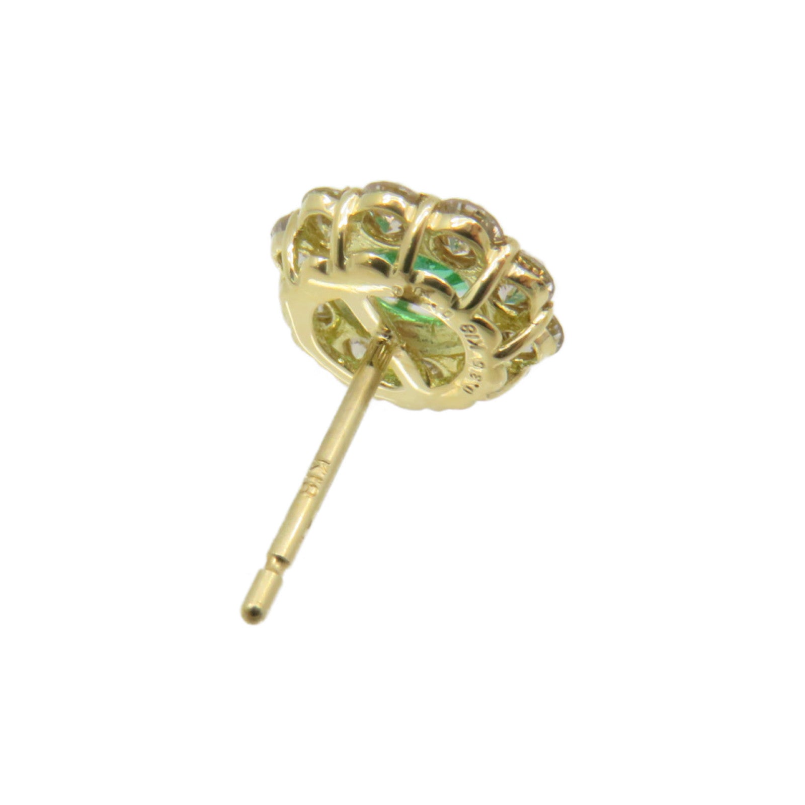 JEWELRY 18K黃金/0.60ct綠寶石/0.70ct鑽石Emerald Earrings耳環