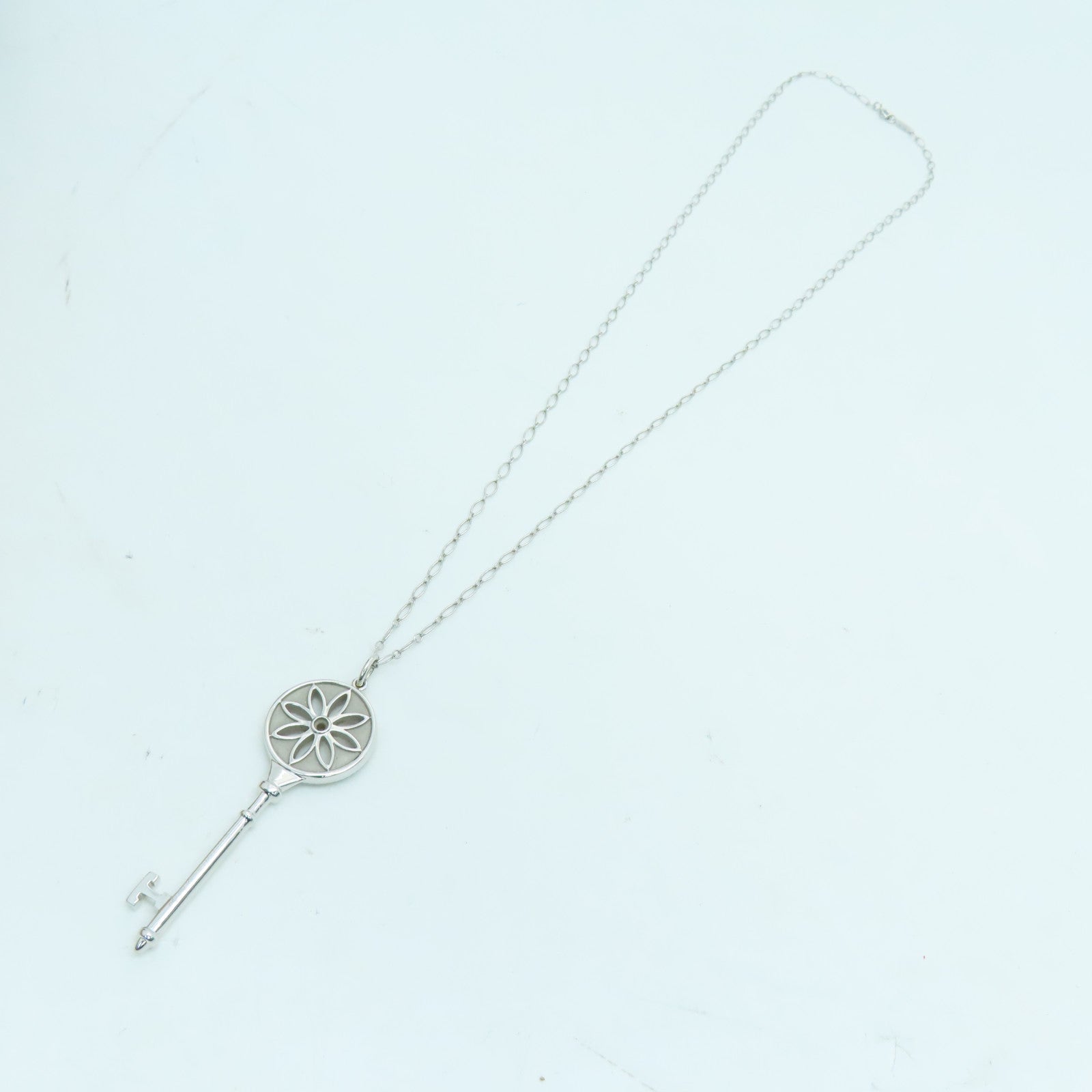 TIFFANY＆CO 18K白金Daisy Key Necklace银色