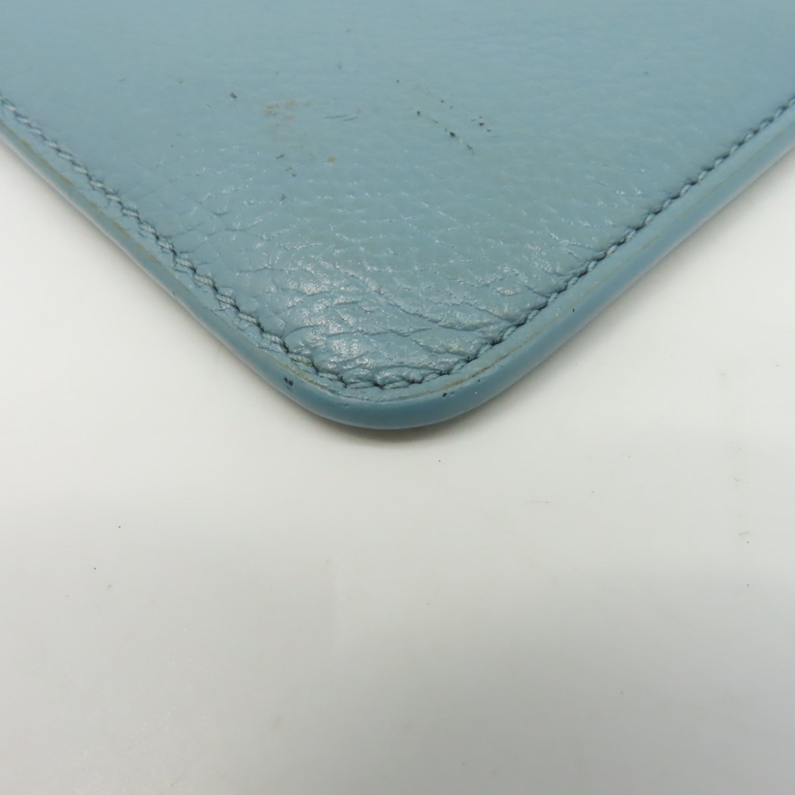 BALENCIAGA 皮革Coin Purse銀扣零錢包藍色