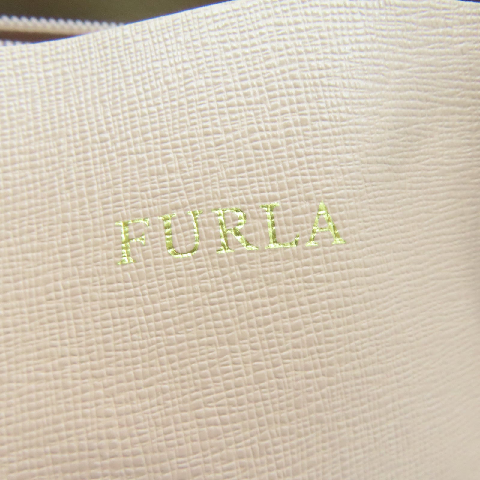 Furla 牛皮皮革Handbag金扣手挽袋粉紅色