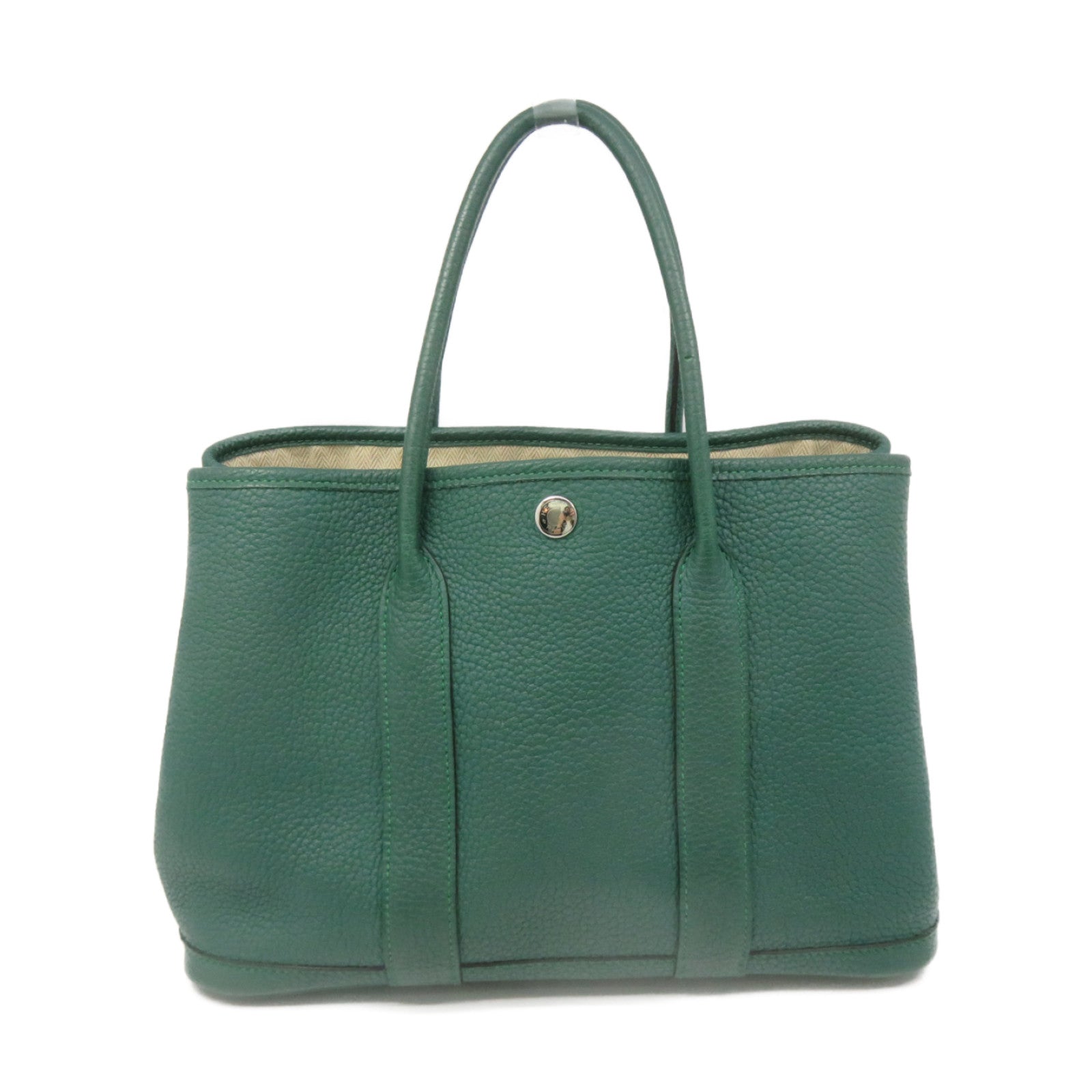 HERMES Negonda皮革Garden Party TPM Hand Bag手挽袋Vert Verone绿色