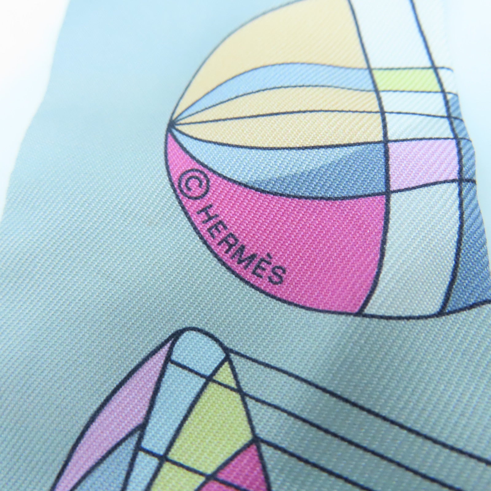 HERMES silk Twilly scarf purple