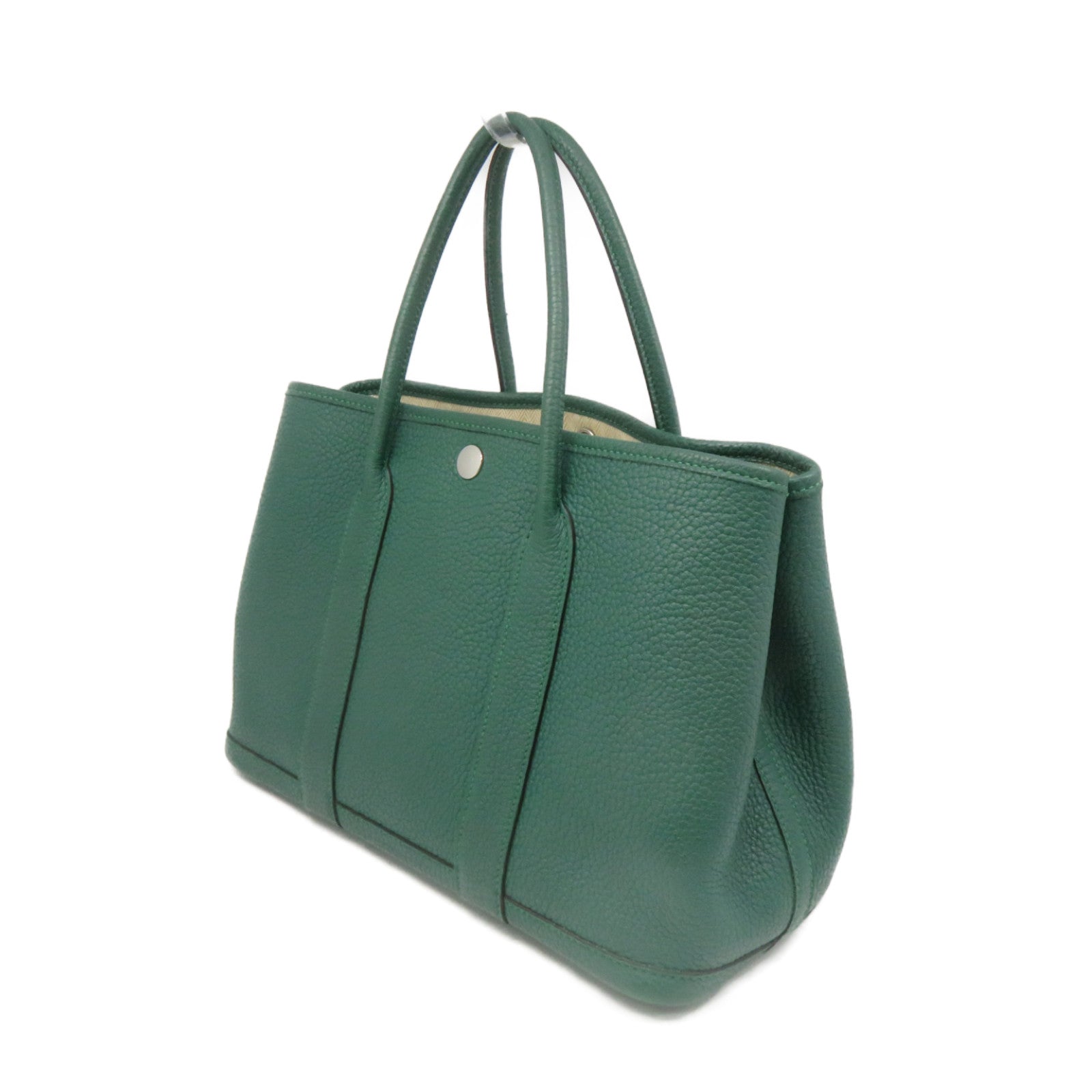 HERMES Negonda皮革Garden Party TPM Hand Bag手挽袋Vert Verone绿色