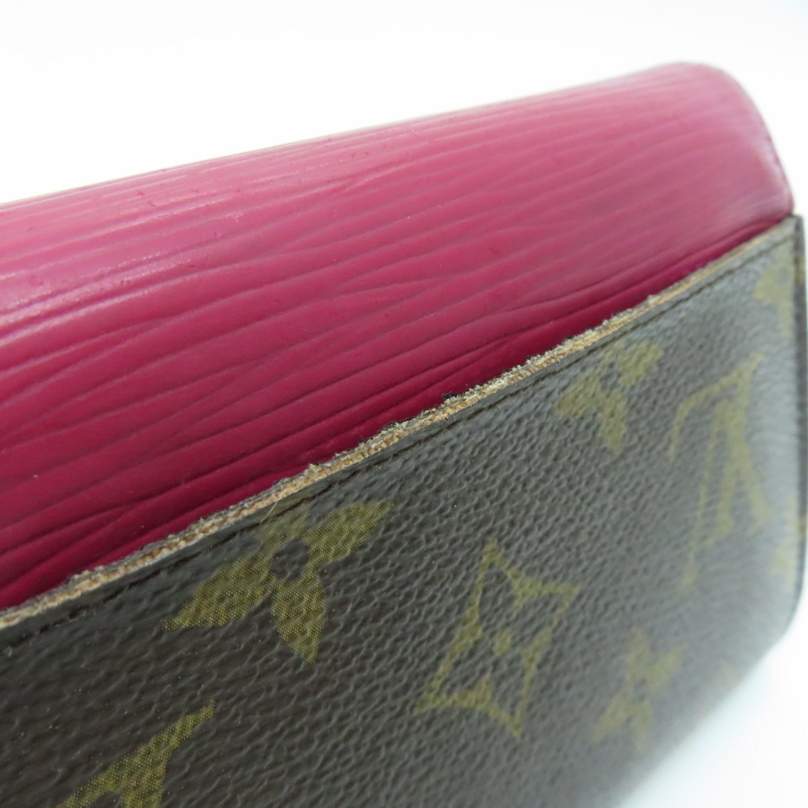 LOUIS VUITTON [Sharp Discount] Monogram/Epi Wallet Silver Buckle Wallet Brown/Red
