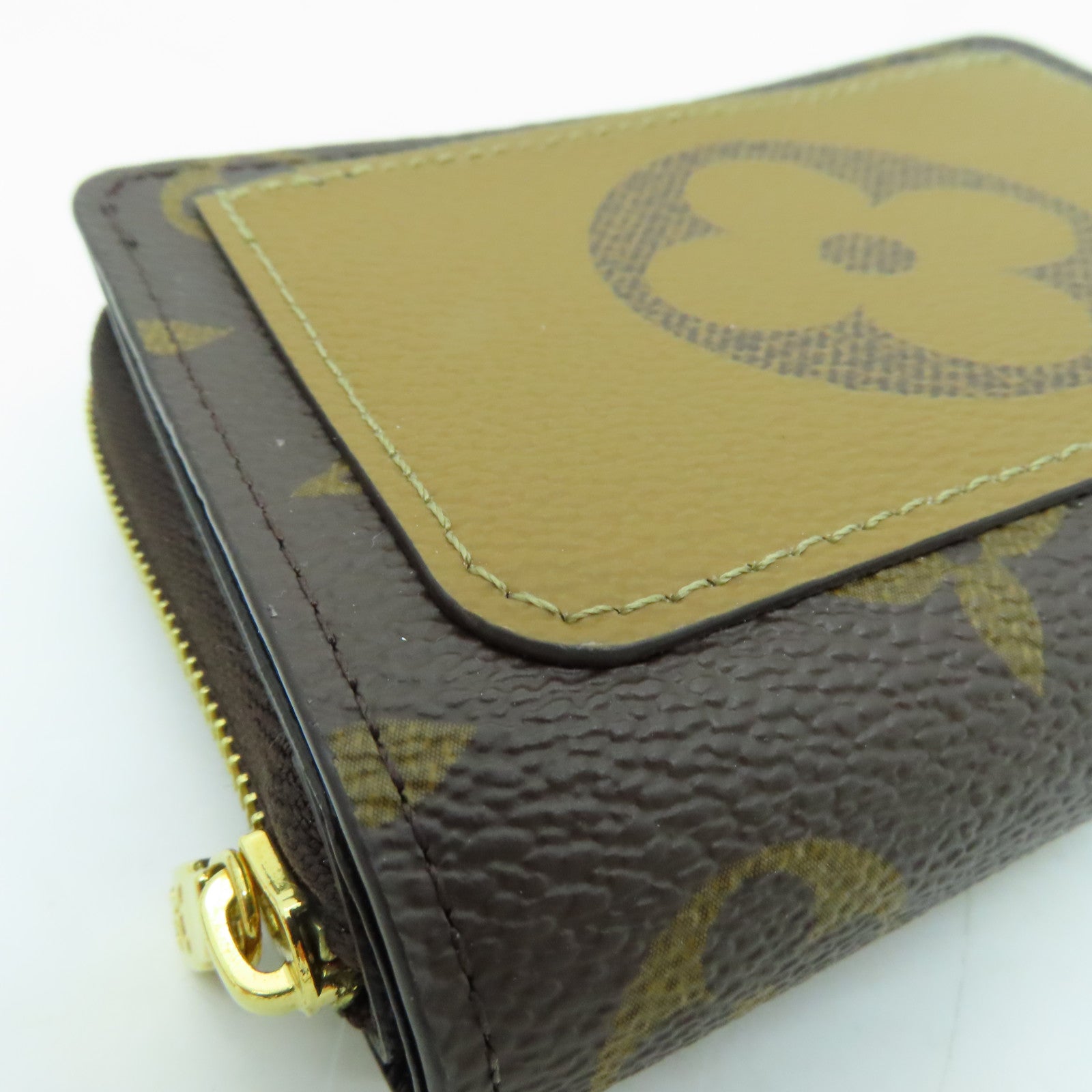 LOUIS VUITTON Monogram Lou Wallet金扣钱包啡色