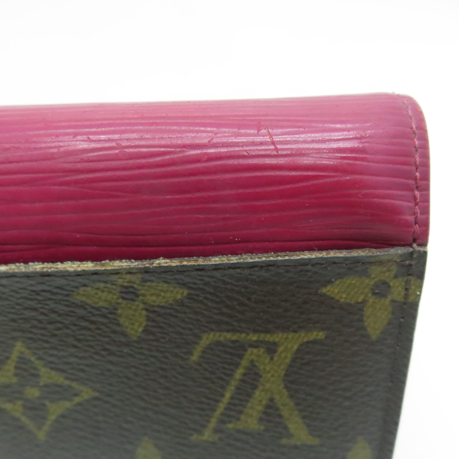 LOUIS VUITTON [Sharp Discount] Monogram/Epi Wallet Silver Buckle Wallet Brown/Red